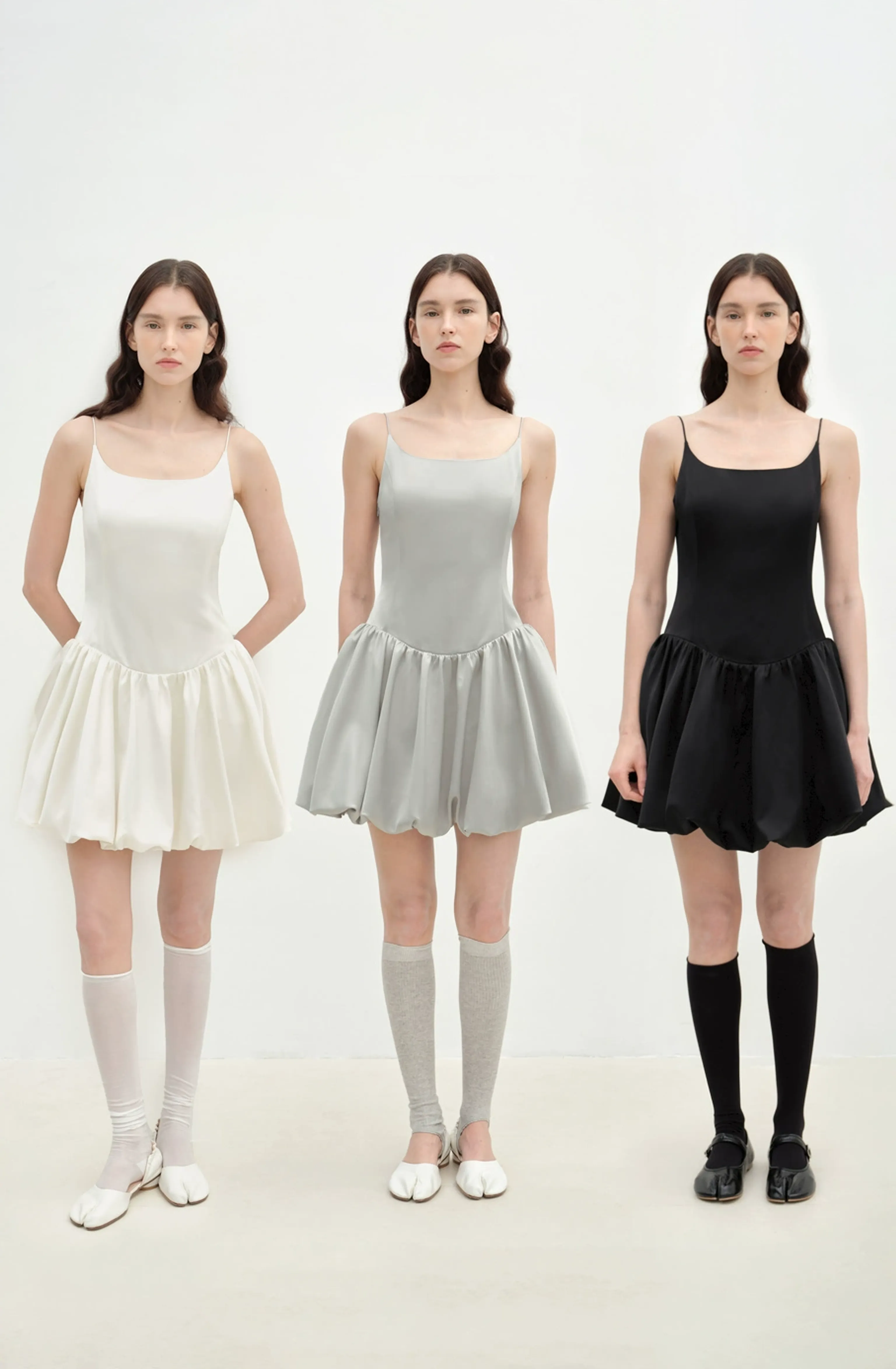 Bubble Hem Satin Mini Dress - Image 6