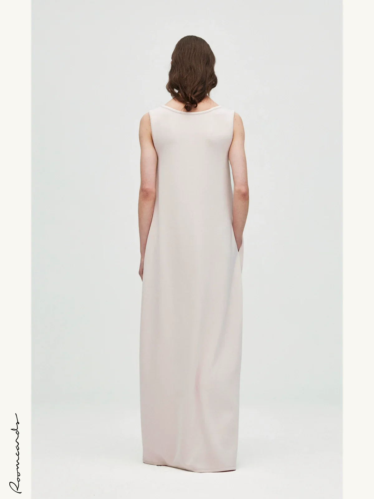 Bubble-Hem U-Neck Maxi Dress - Image 3