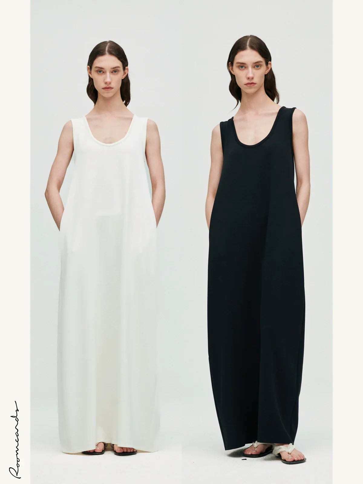 Bubble-Hem U-Neck Maxi Dress - Image 4