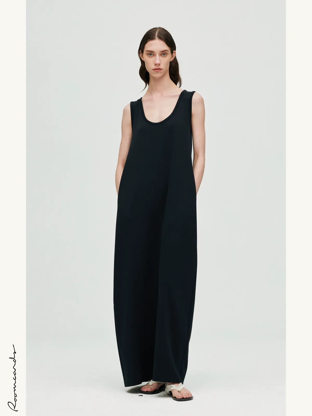 Bubble-Hem U-Neck Maxi Dress - Image 5