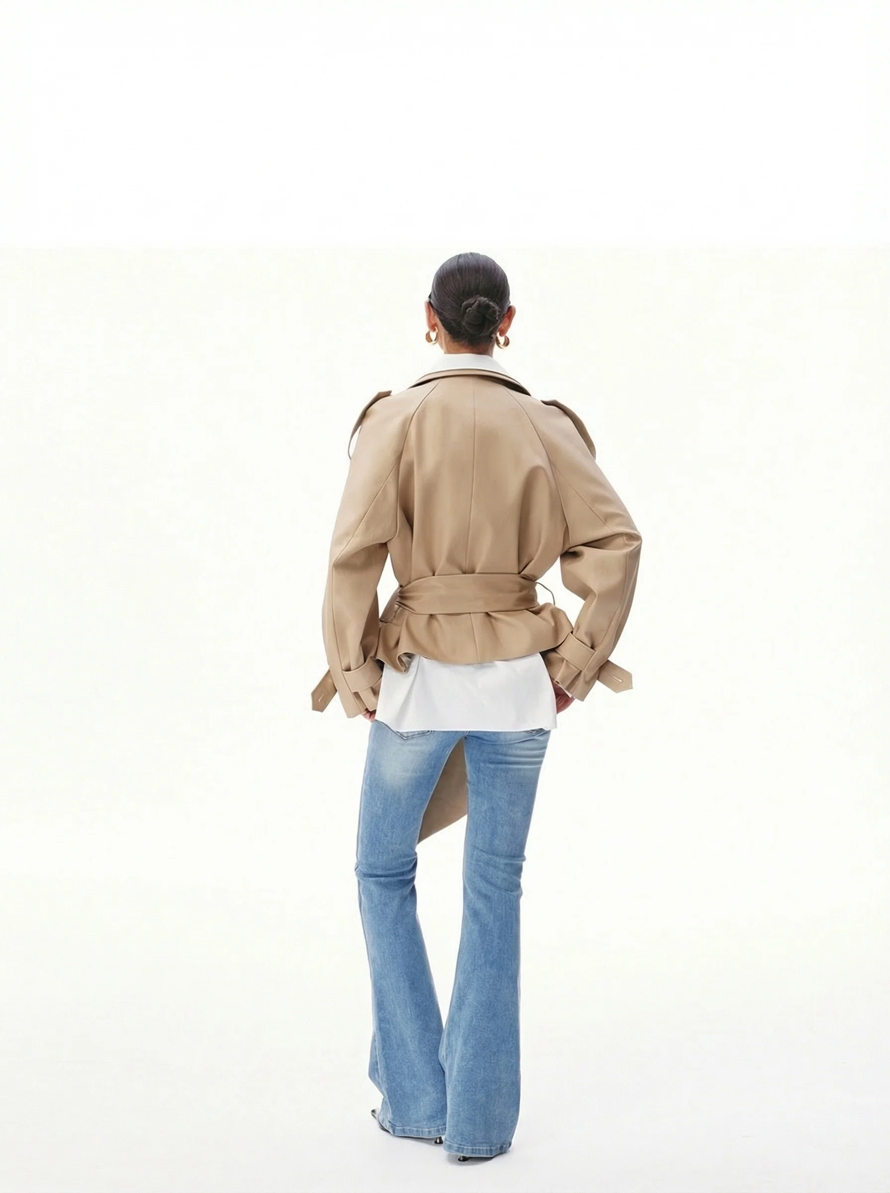 Buckle-Waist Flare Jeans - Image 5