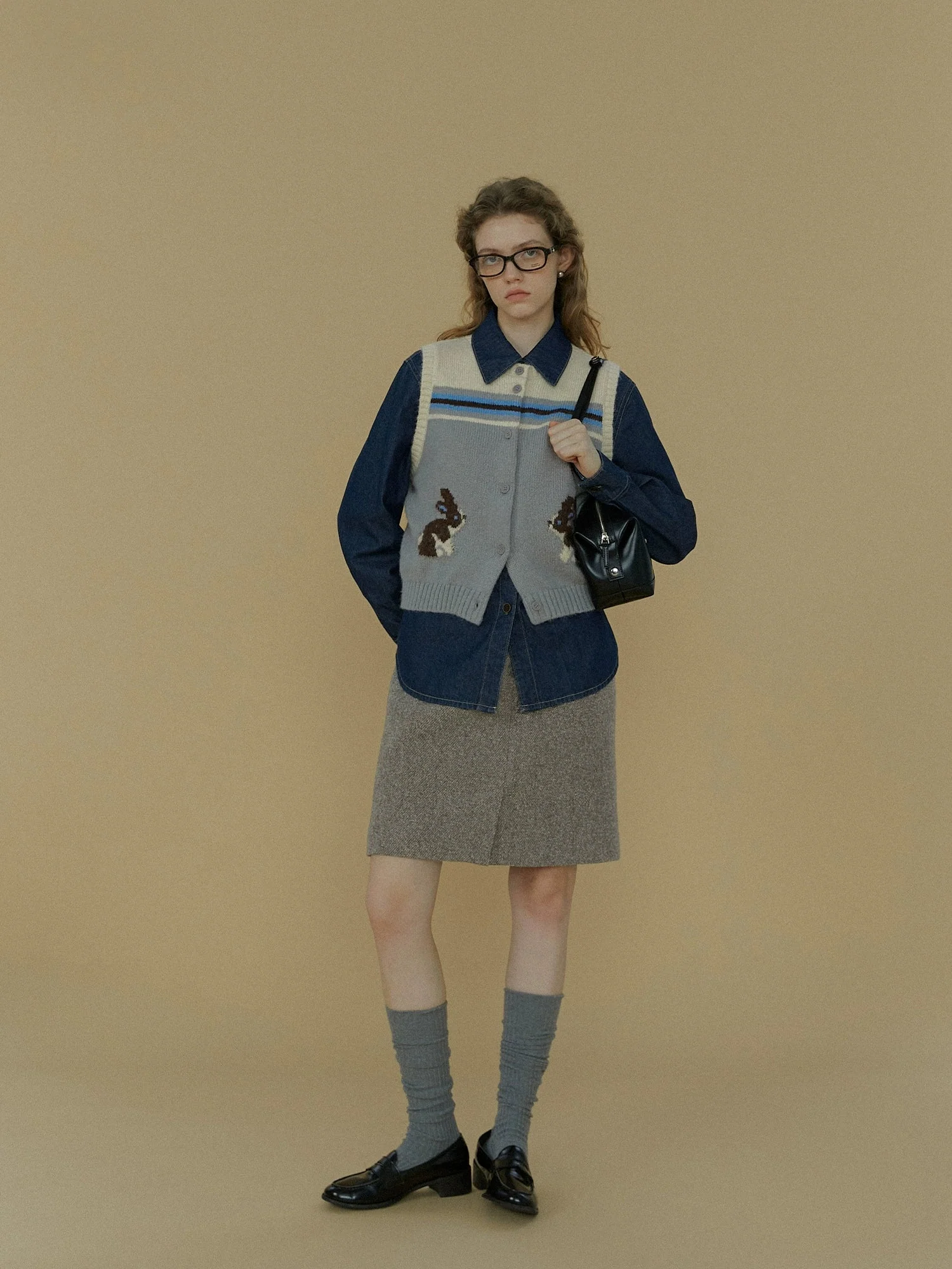 Bunny Stripe Knit Vest - Image 3