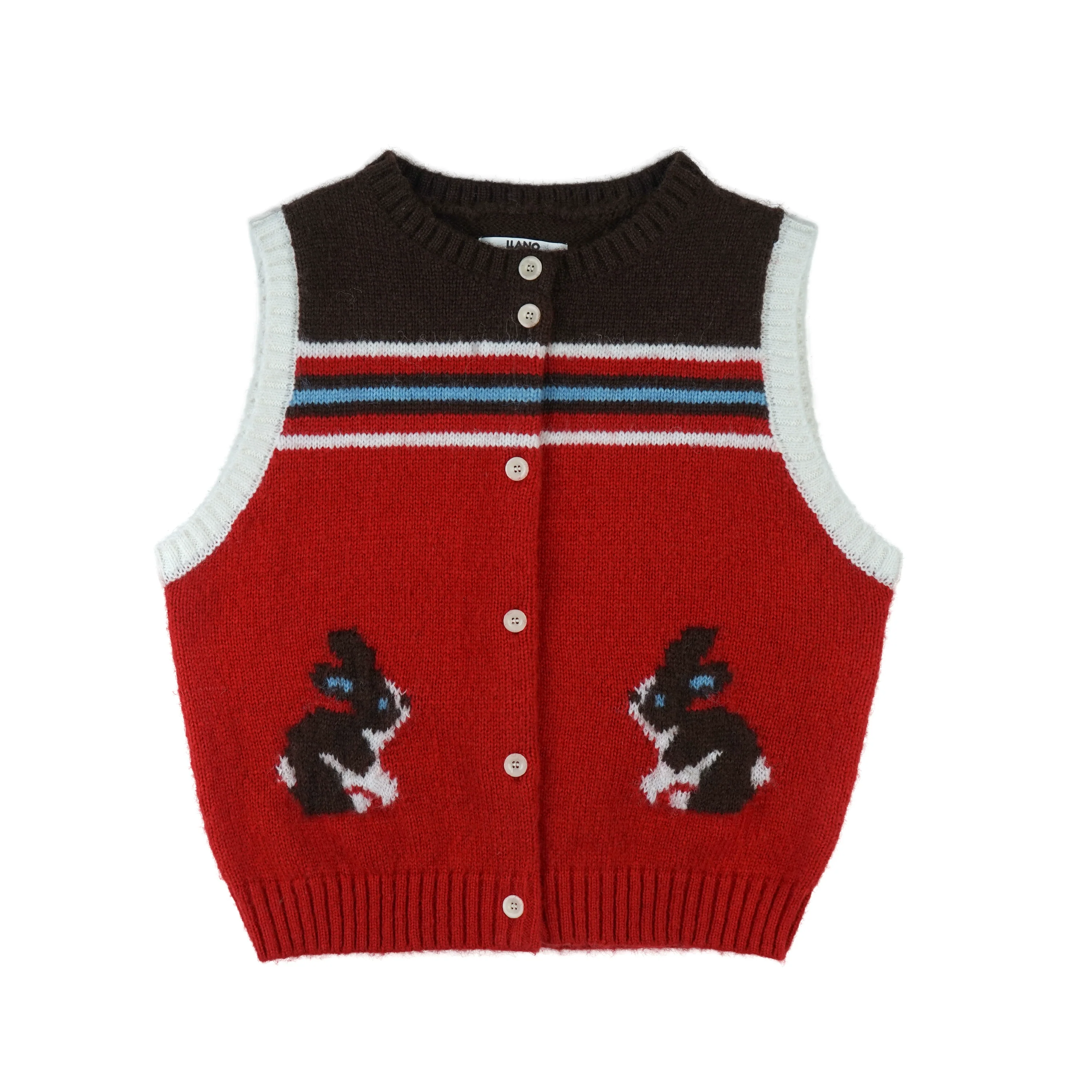 Bunny Stripe Knit Vest - Image 4