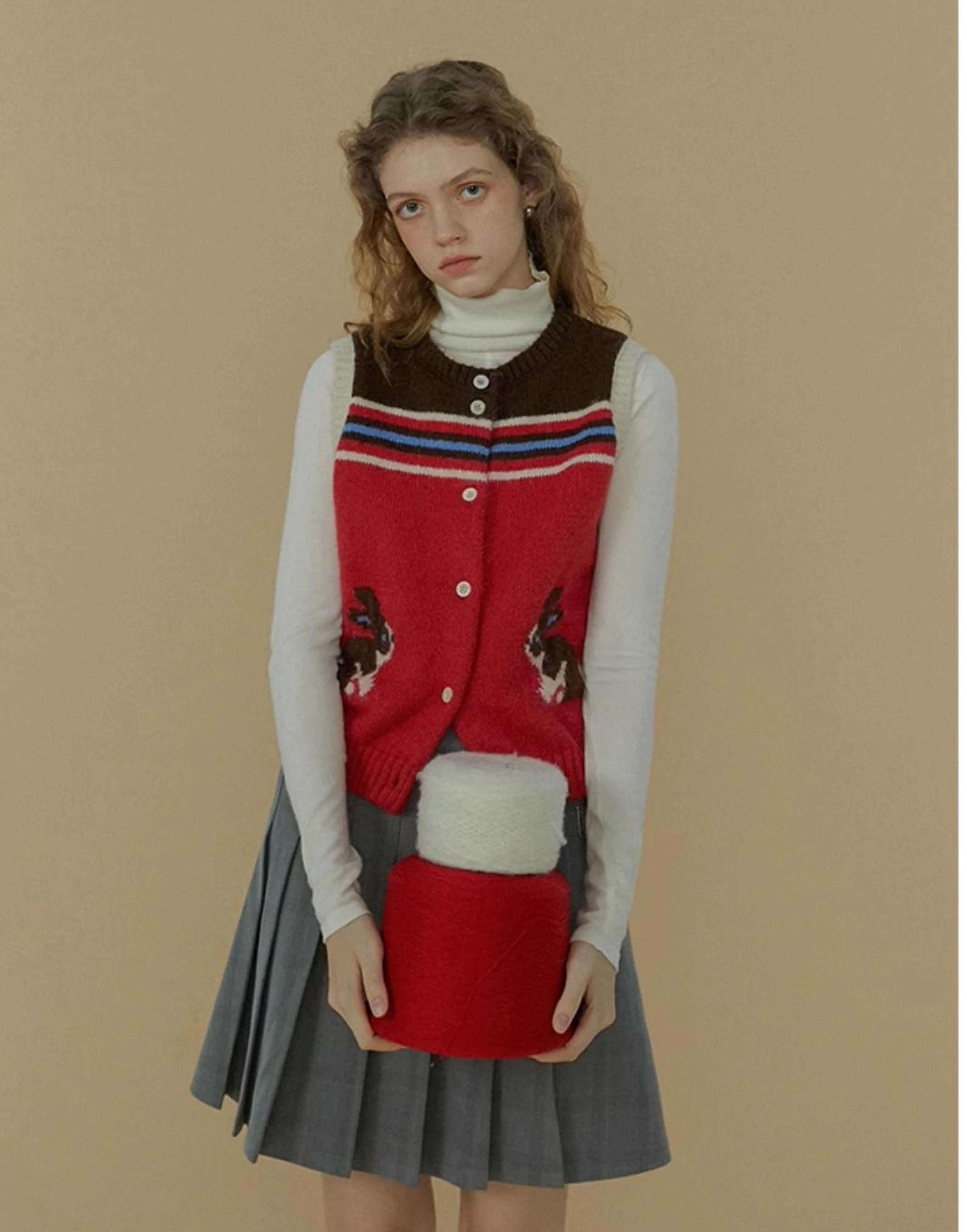 Bunny Stripe Knit Vest - Image 7
