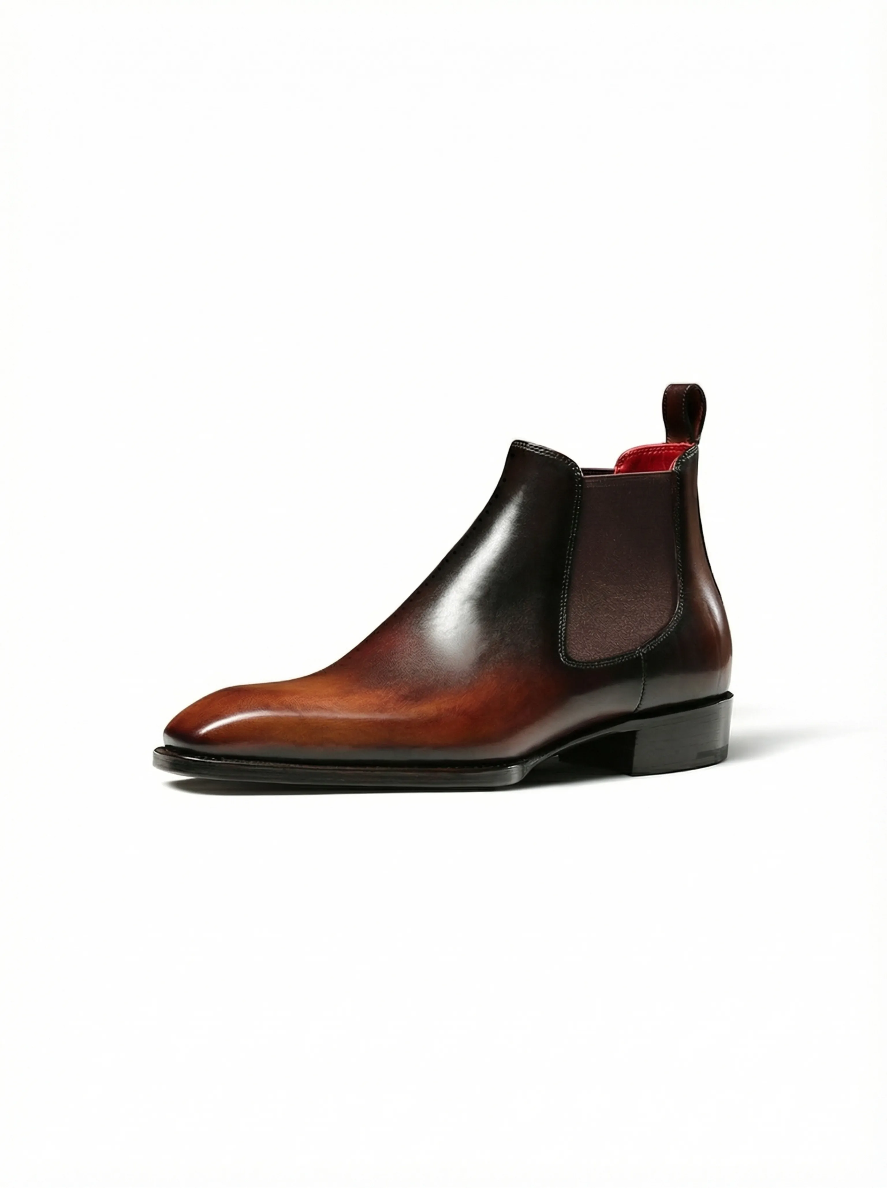 Burnished Leather Chelsea Boots - Image 2
