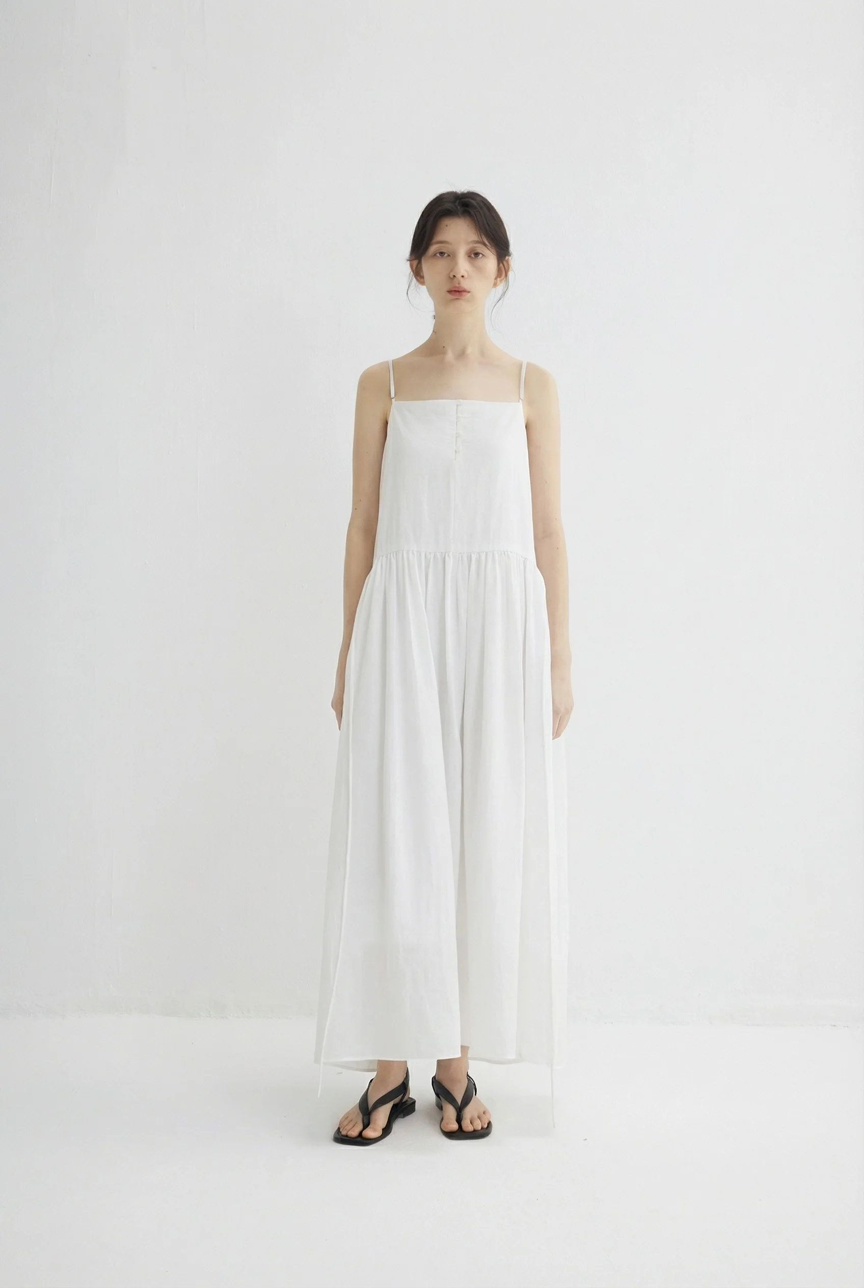 Button-Back Maxi Dress