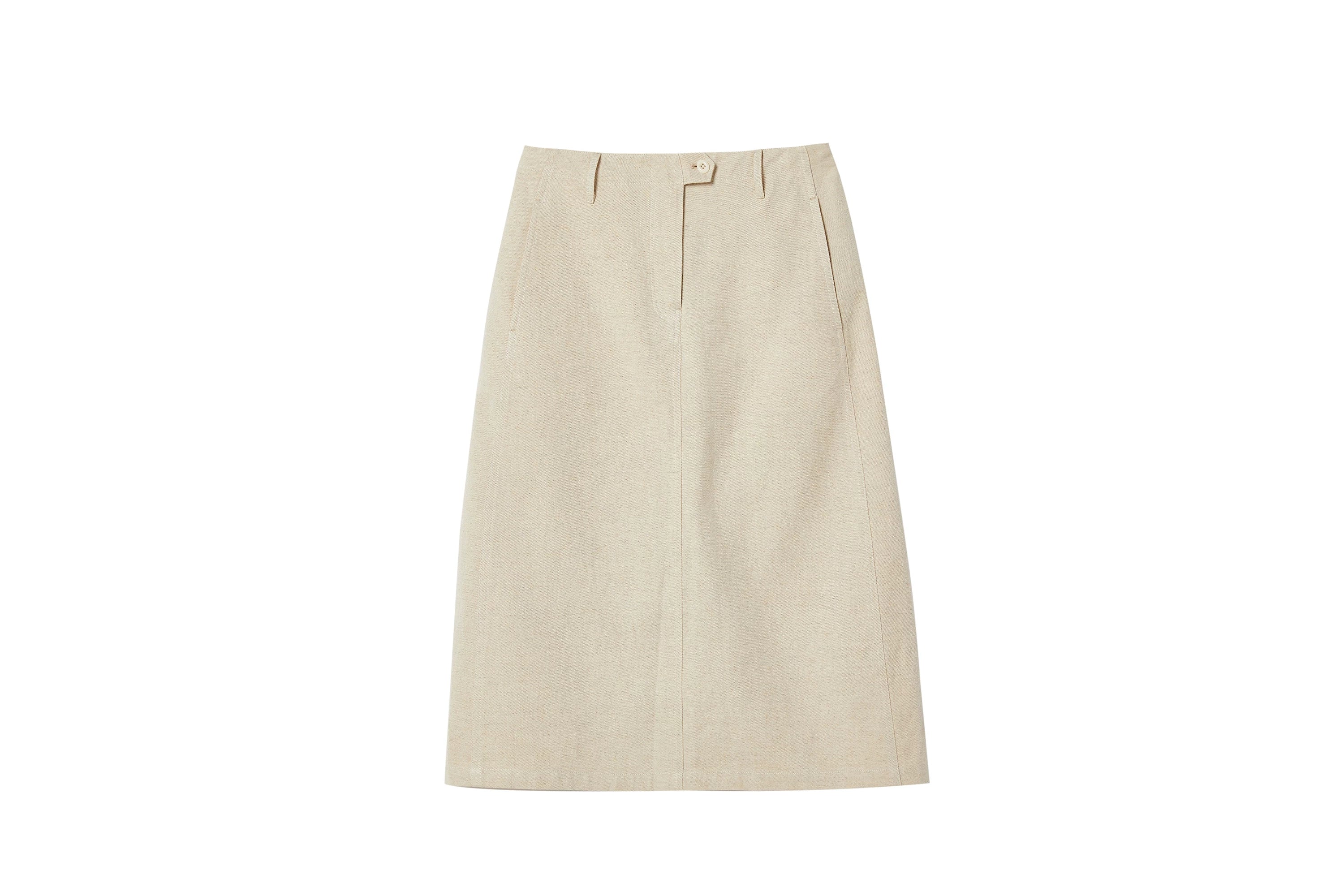 Button Tab Midi Skirt - Image 2