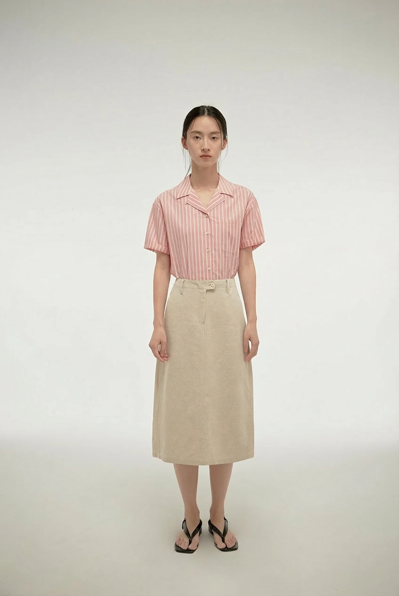 Button Tab Midi Skirt - Image 5