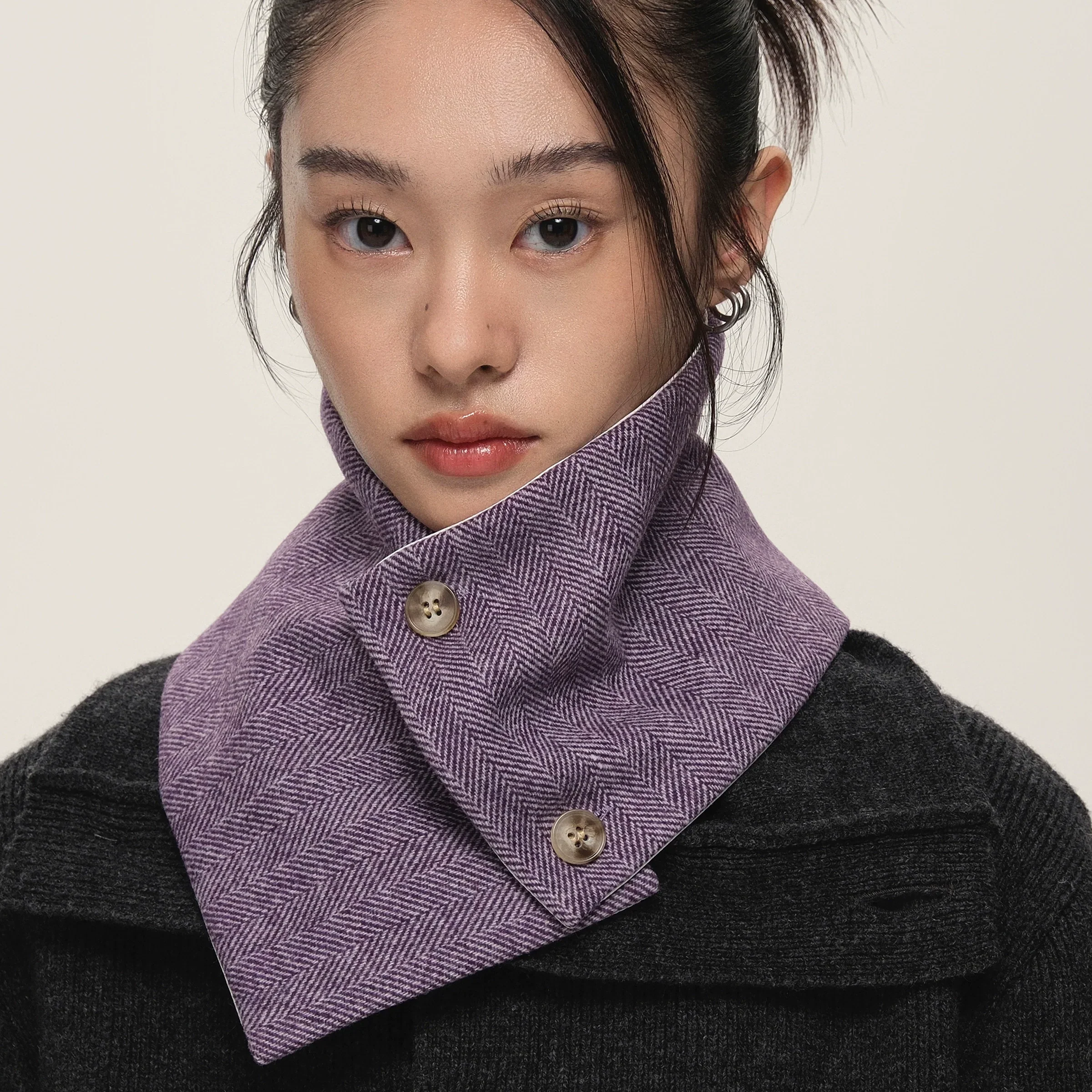 Buttoned Neck Warmer - Image 5