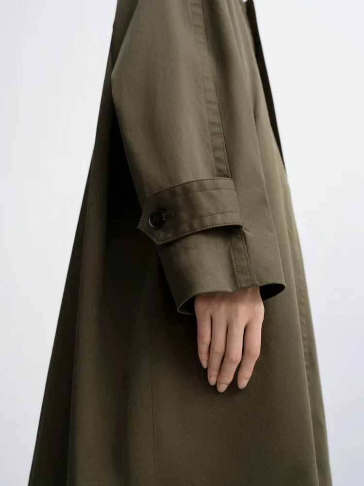 Buttoned Raglan Coat - Image 5