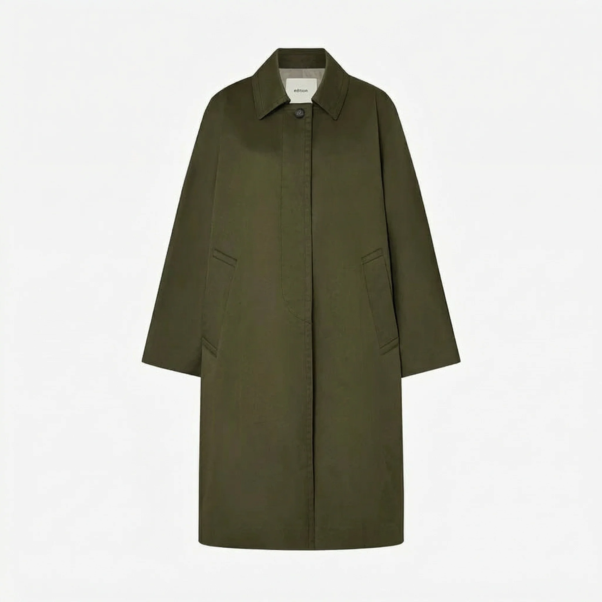 Buttoned Raglan Coat - Image 7