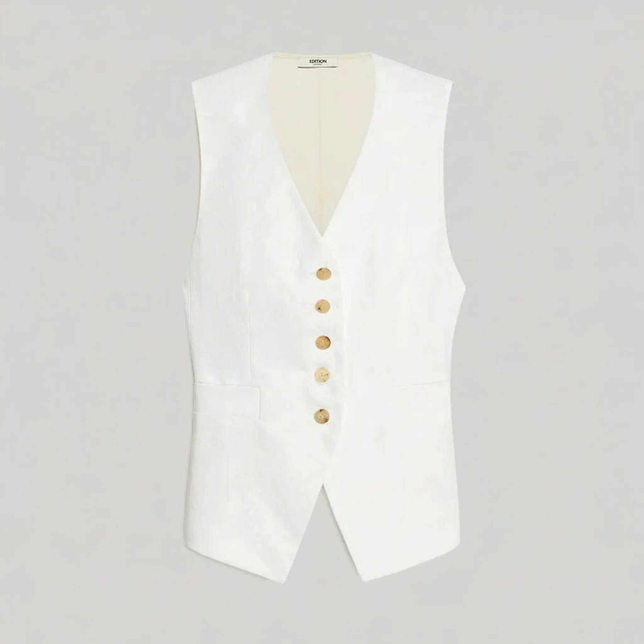 Buttoned Tailored Vest - Image 6