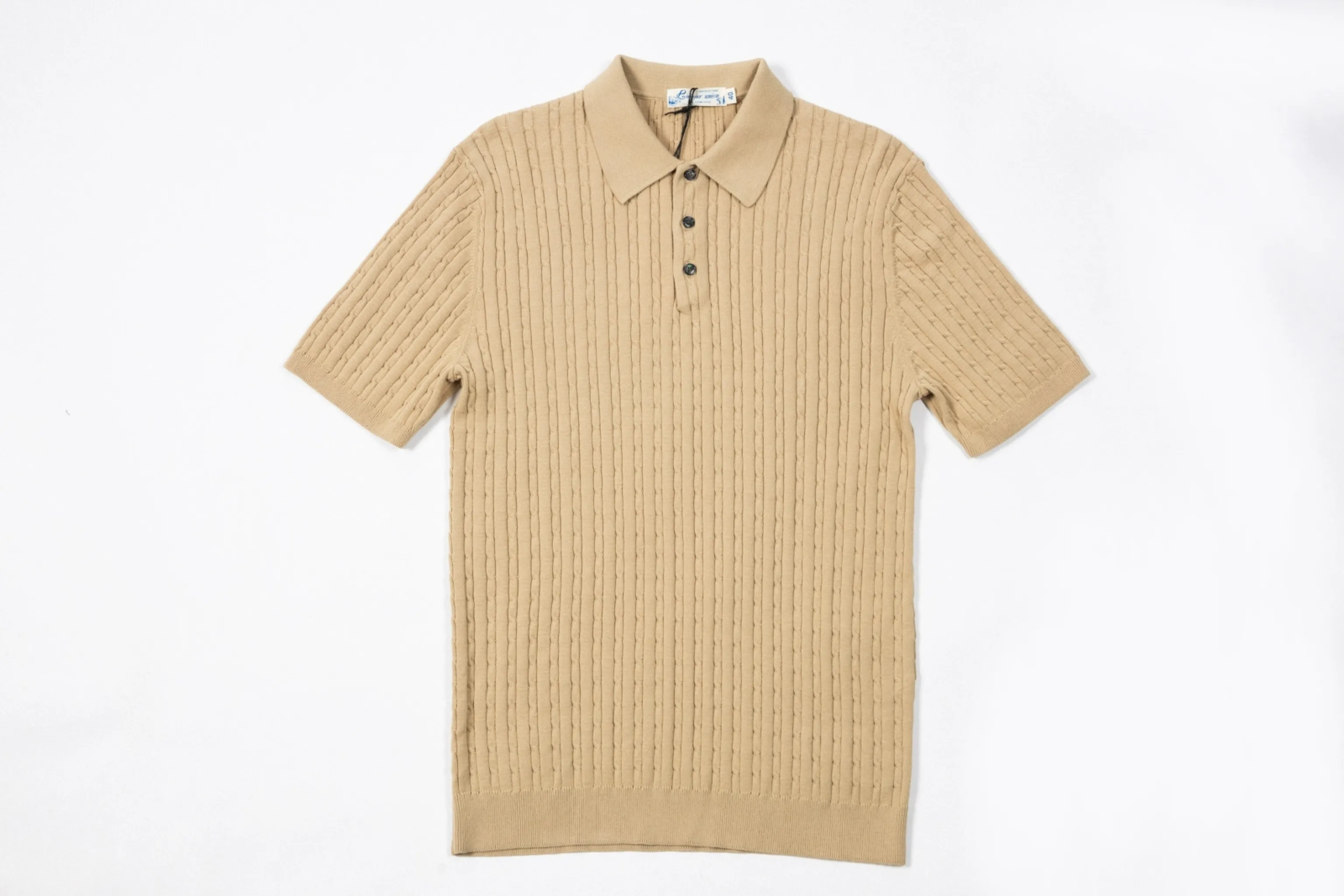 Cable-Knit Cotton Polo - Image 6