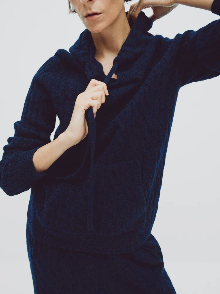Cable Knit Hoodie - Image 4