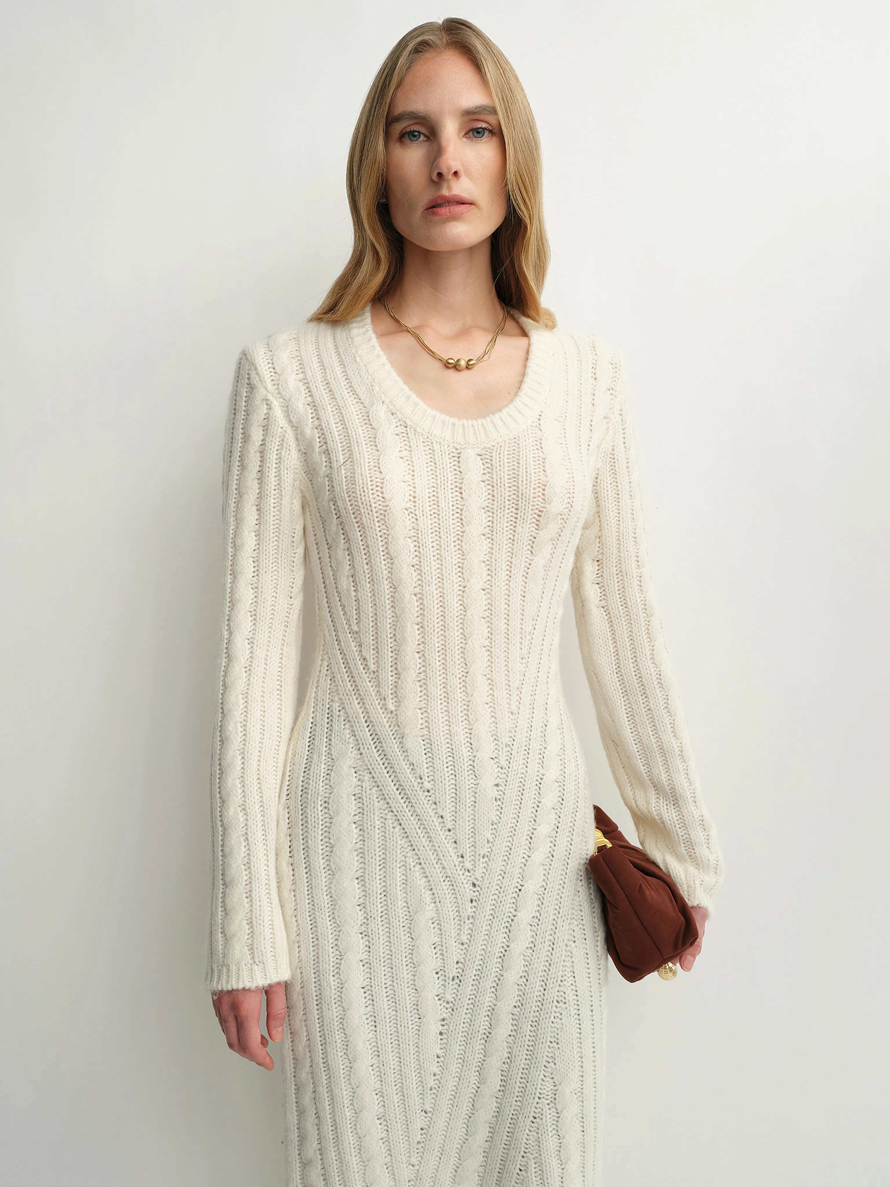 Cable Knit Midi Dress - Image 2