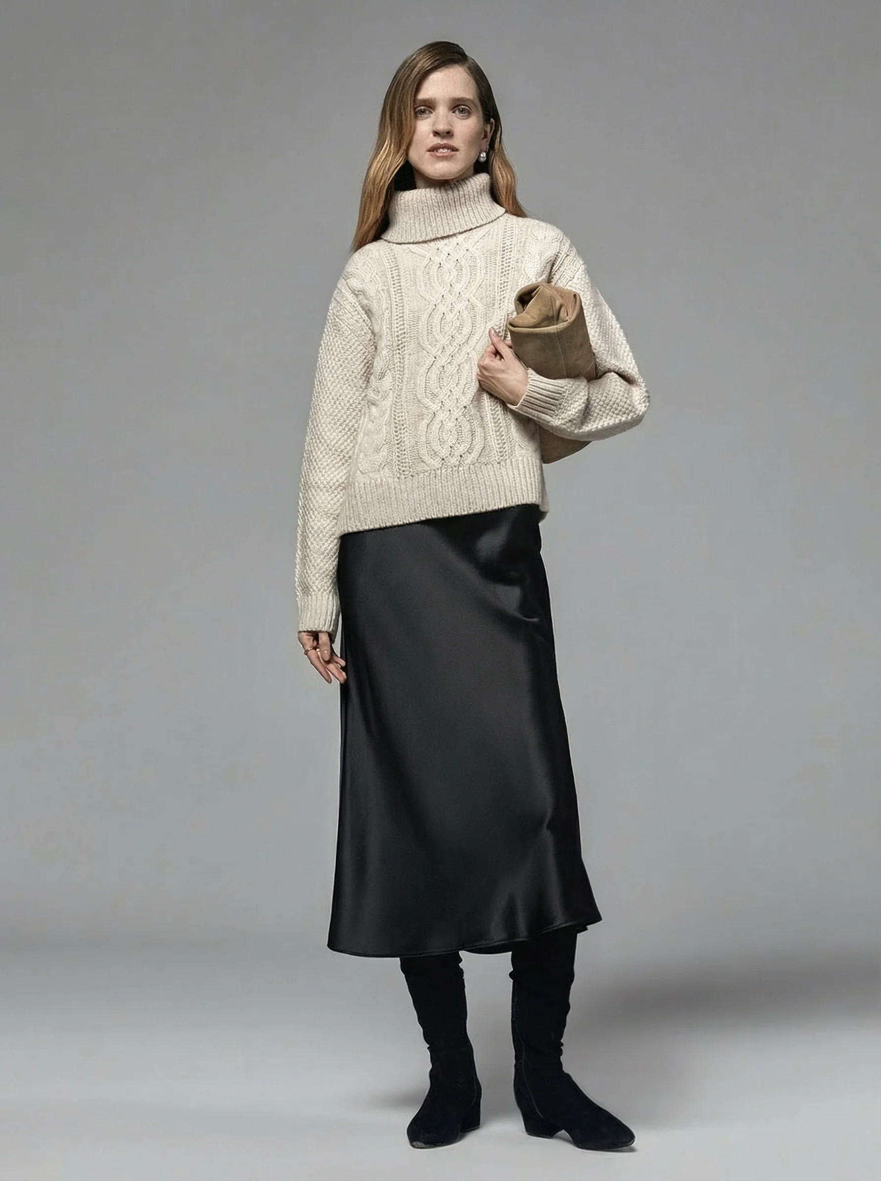 Cable Knit Turtleneck Sweater - Image 6
