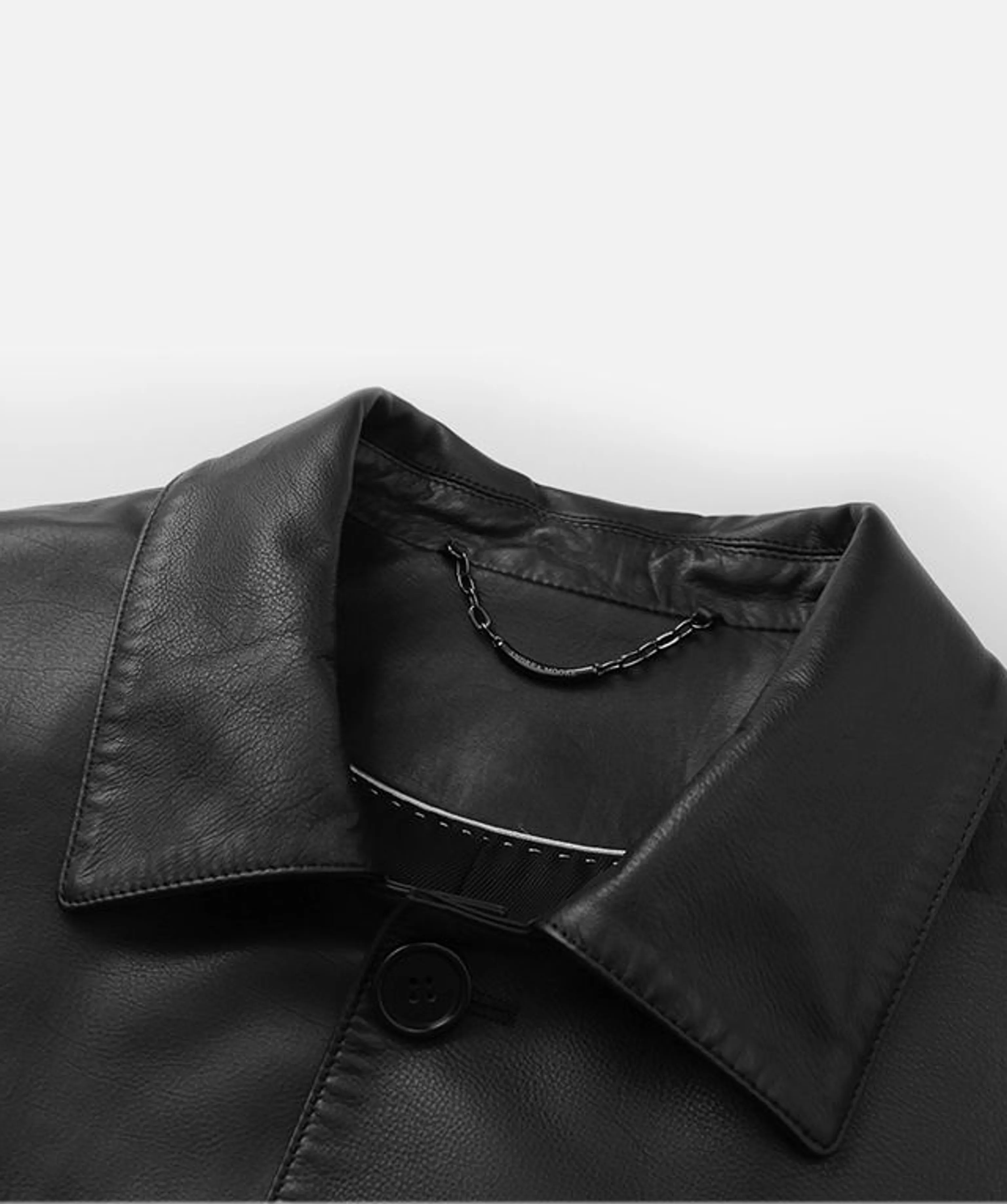 Calfskin Four-Button Overcoat - Image 5