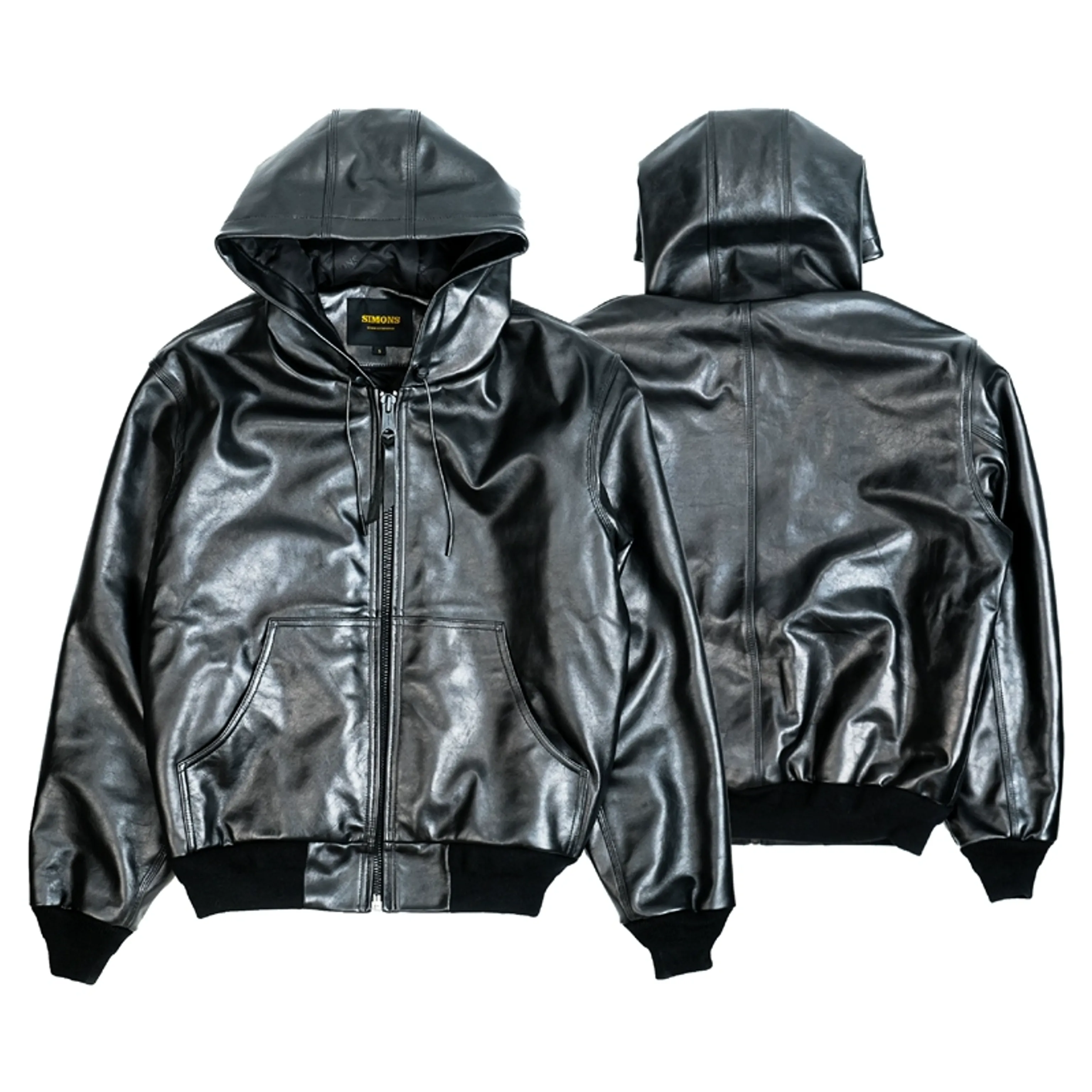 Calfskin Hooded Bomber Jacket - Image 7