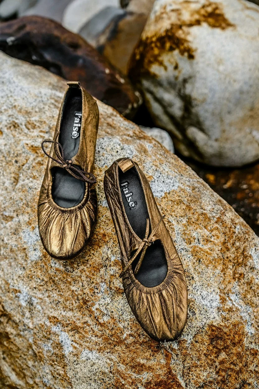 Calfskin Lace-Up Ballet Flats - Image 2