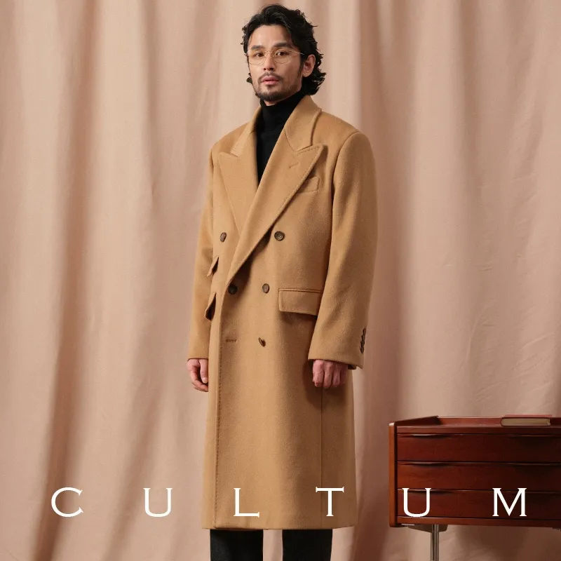Camel Double-Breasted Overcoat - Image 3