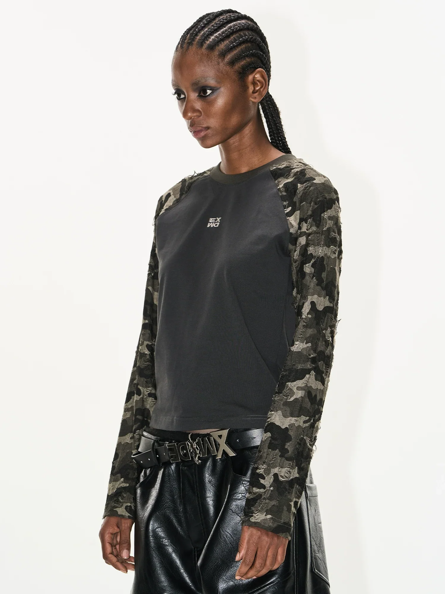 Camouflage Contrast Raglan Tee - Image 2