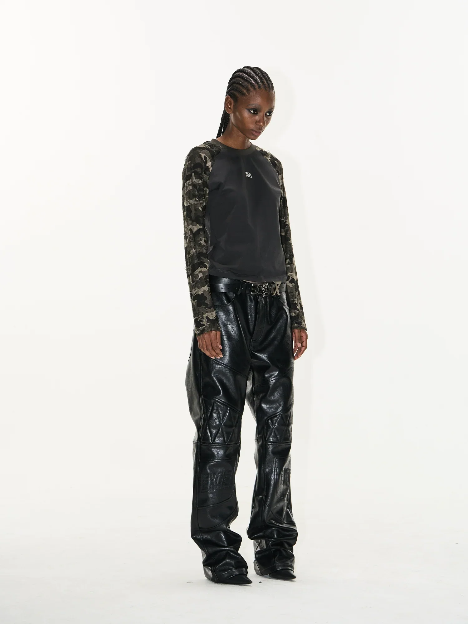 Camouflage Contrast Raglan Tee - Image 4