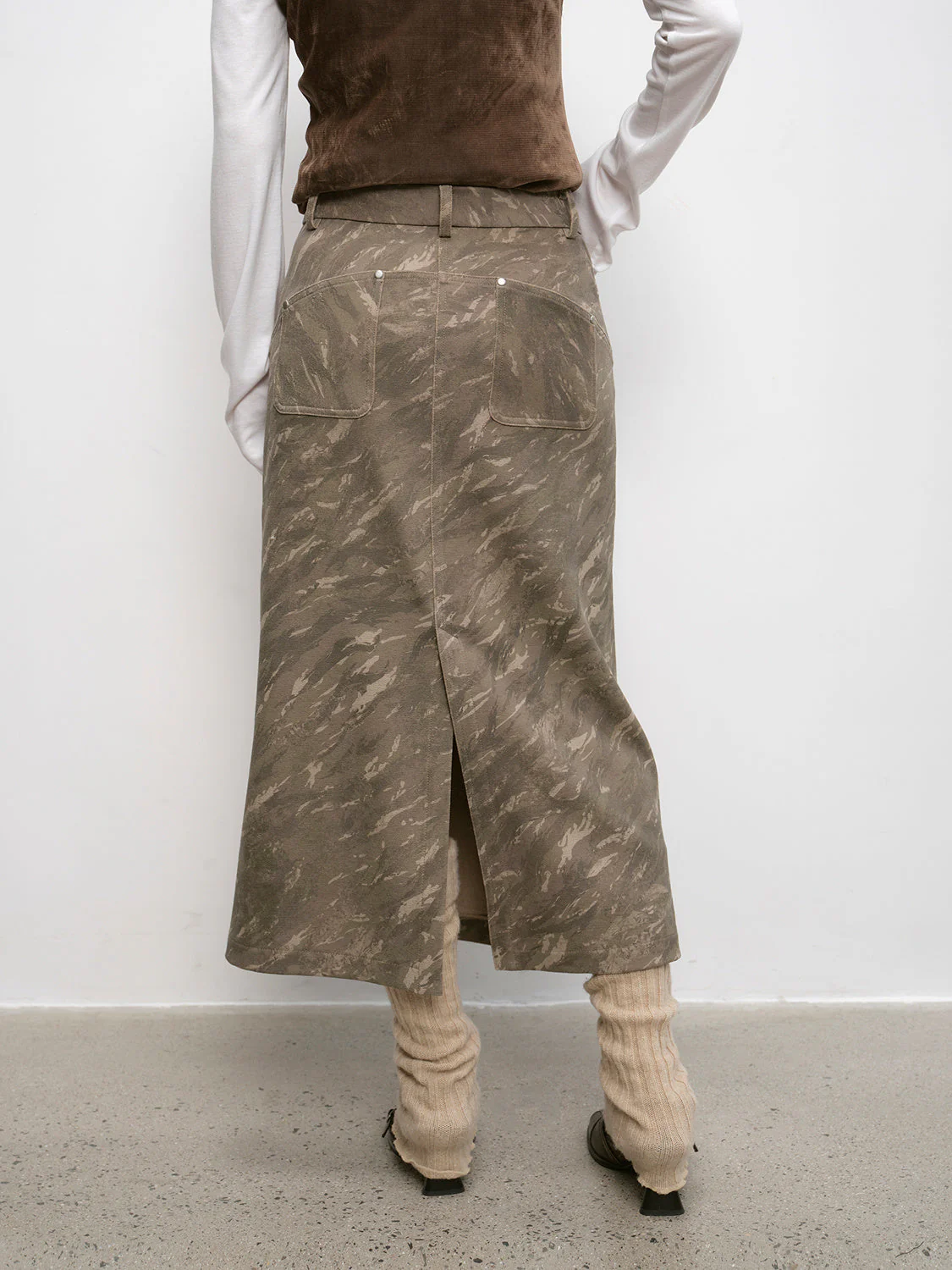 Camouflage Straight Skirt - Image 3