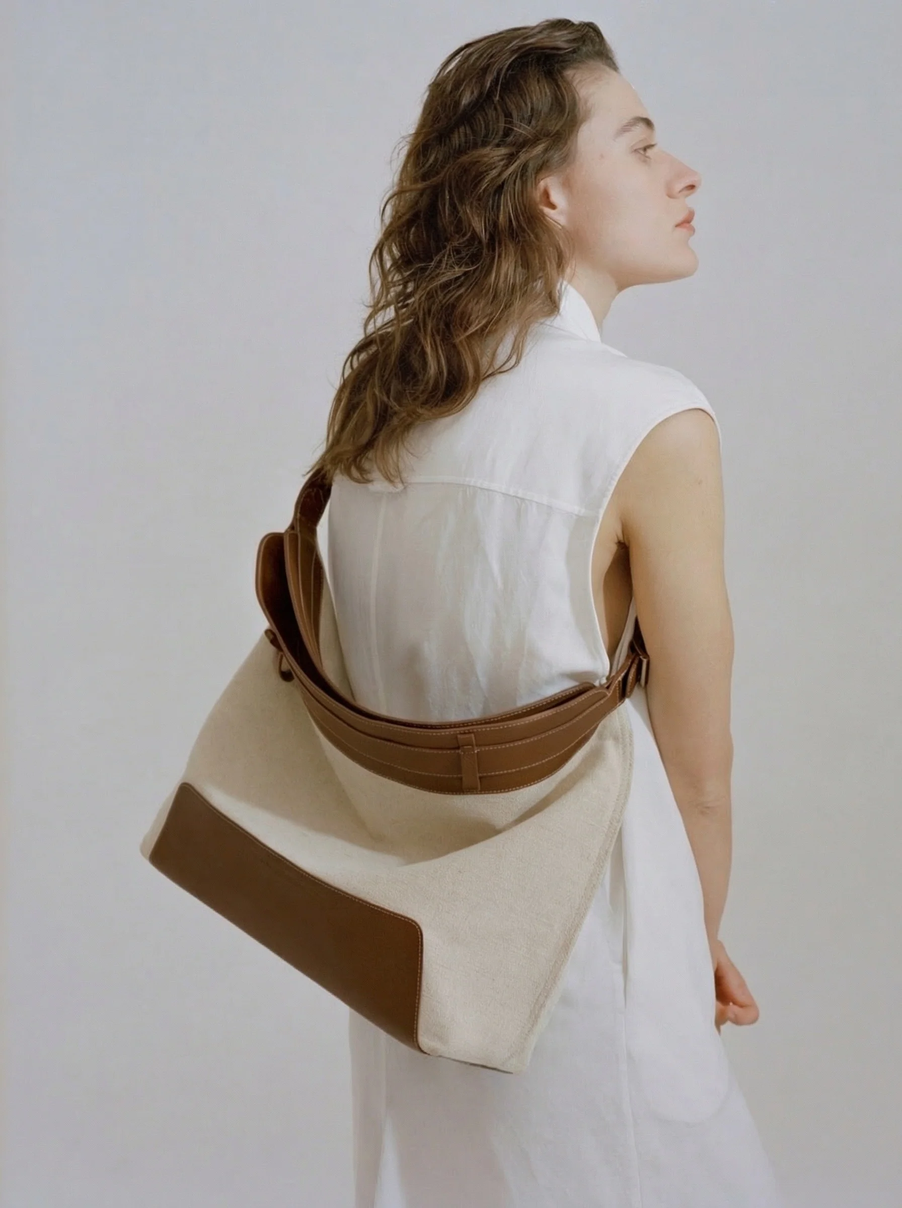 Canvas Leather Hobo - Image 6