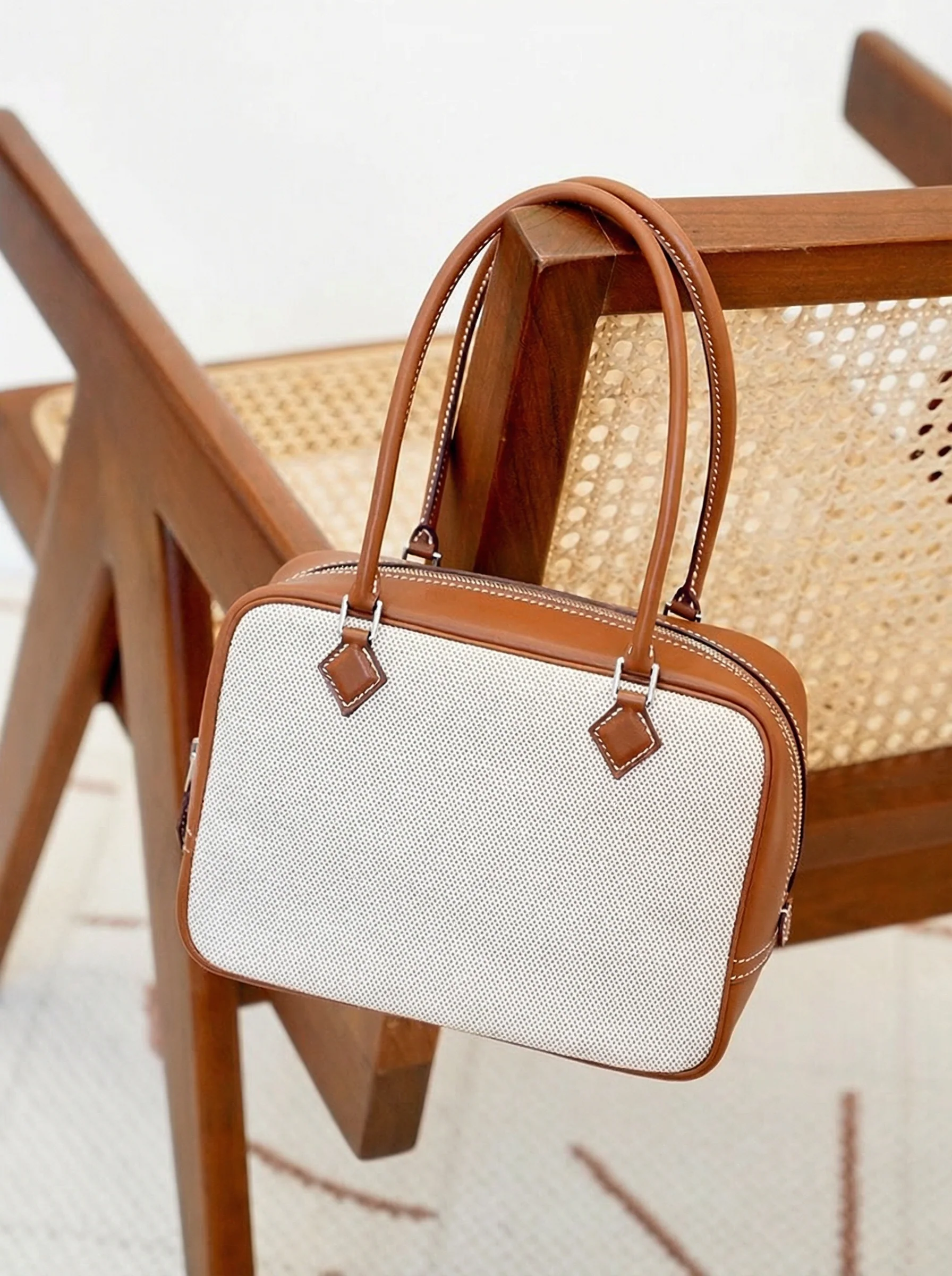 Canvas Square Satchel