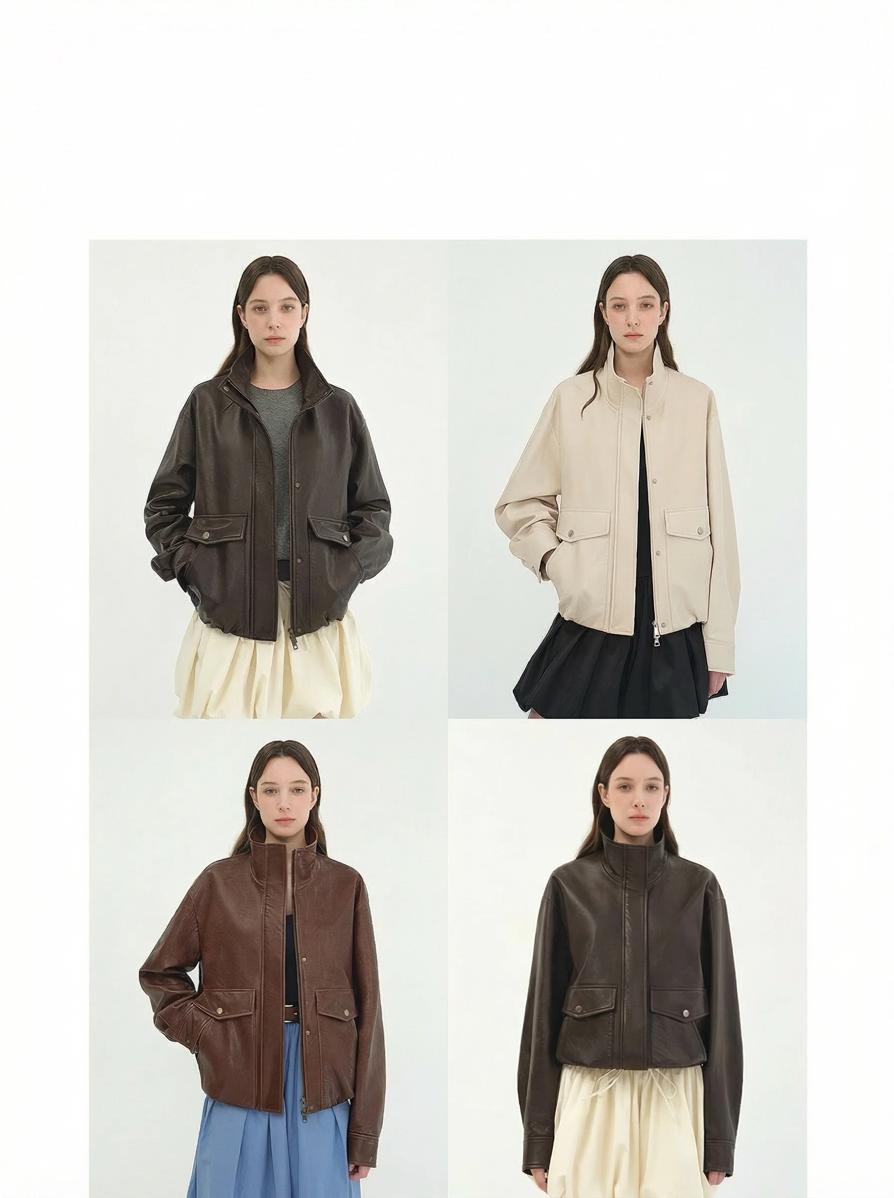 Canyon Sunset Waxy Stand-Collar Leather Jacket - Image 3