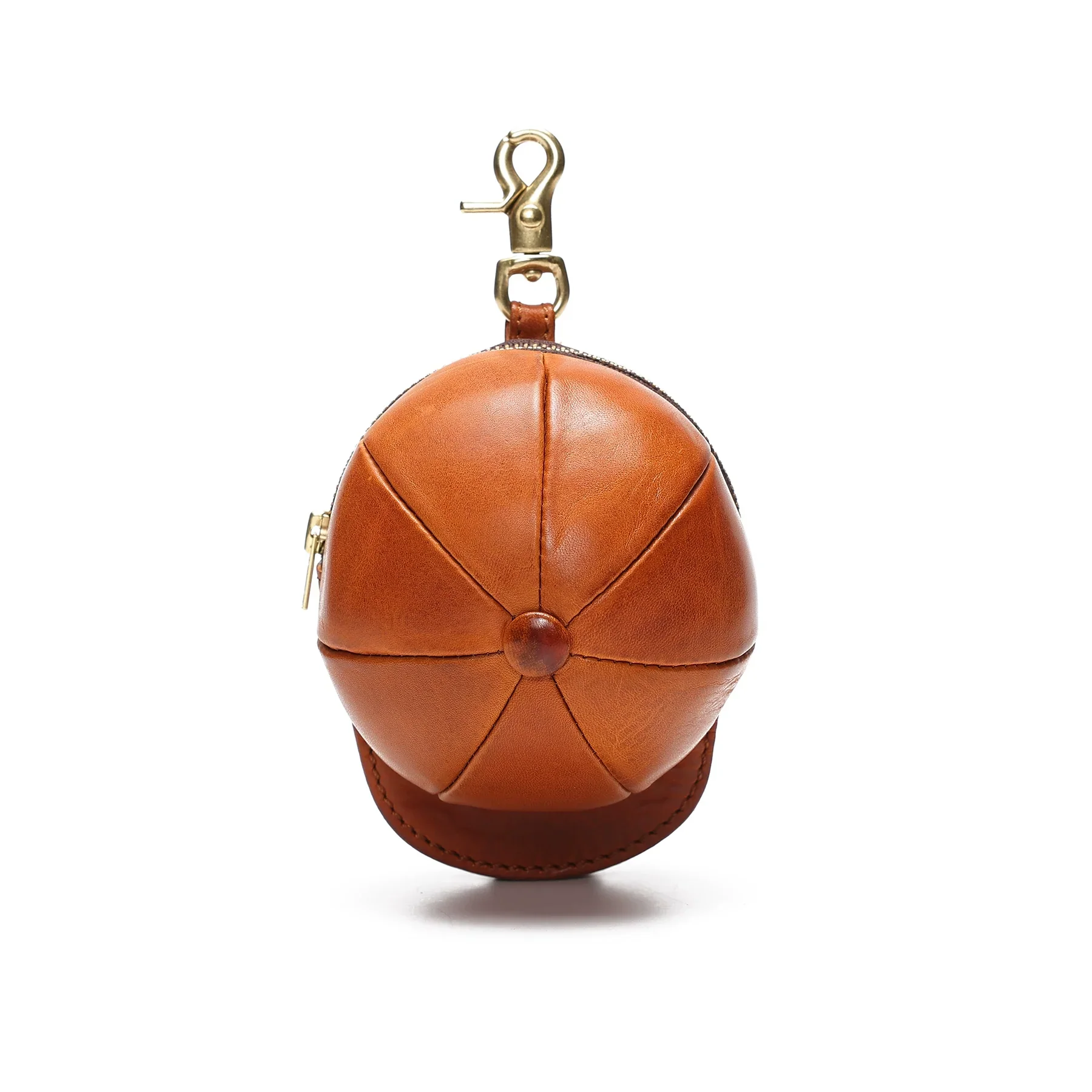 Cap-Shaped Leather Pouch - Image 2