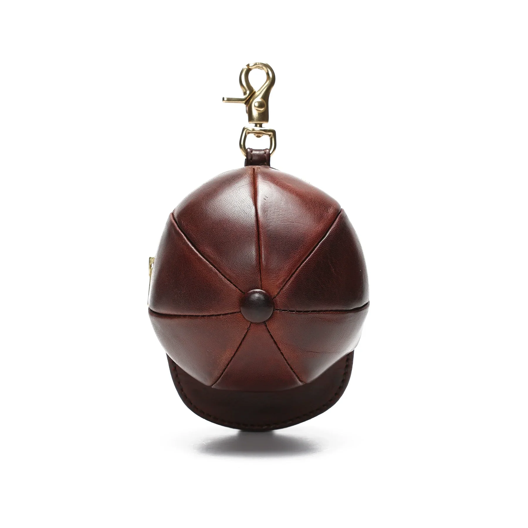 Cap-Shaped Leather Pouch - Image 4