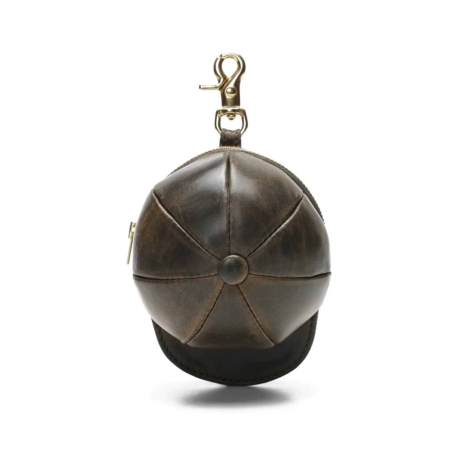 Cap-Shaped Leather Pouch - Image 5