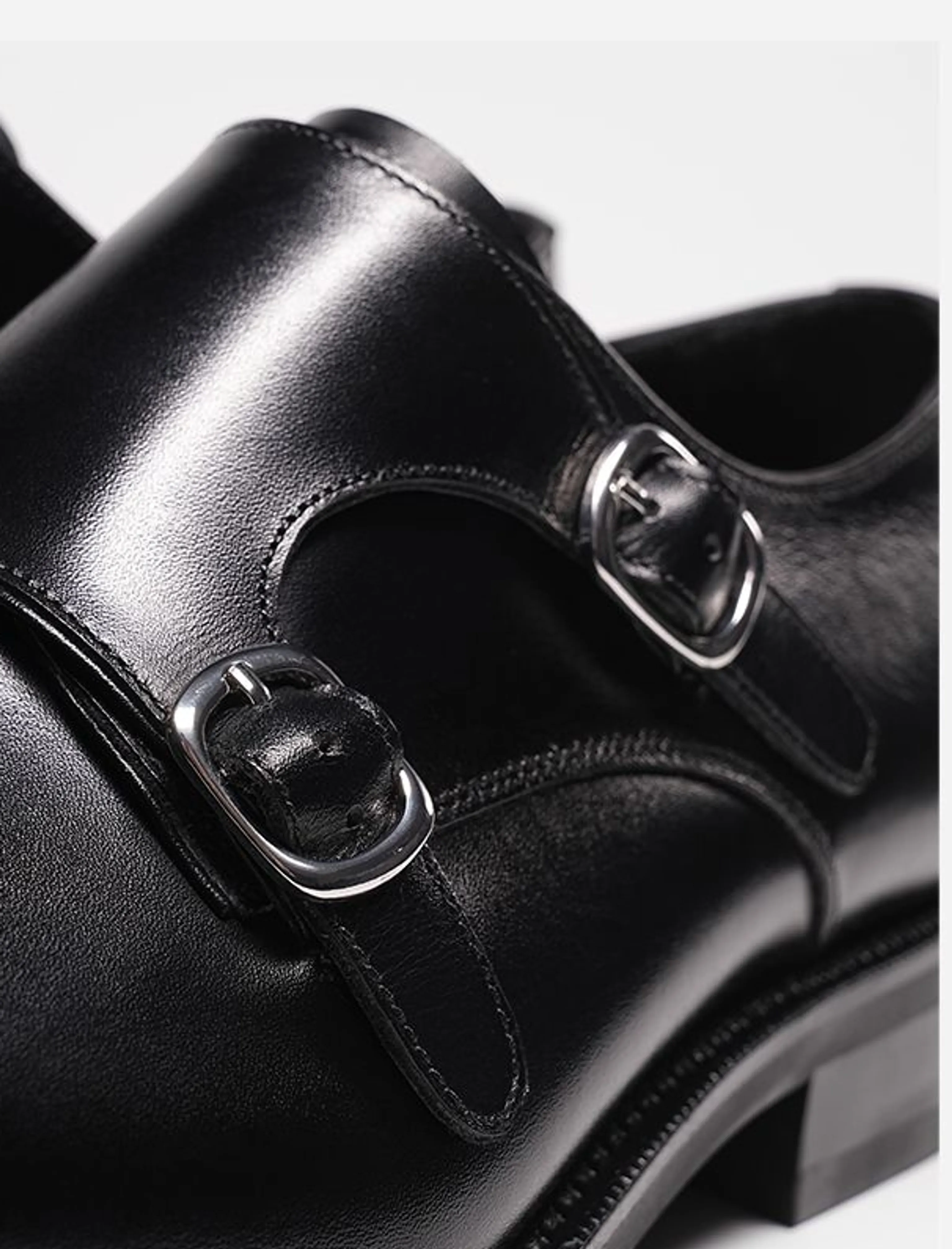 Cap-Toe Double Monk Shoes