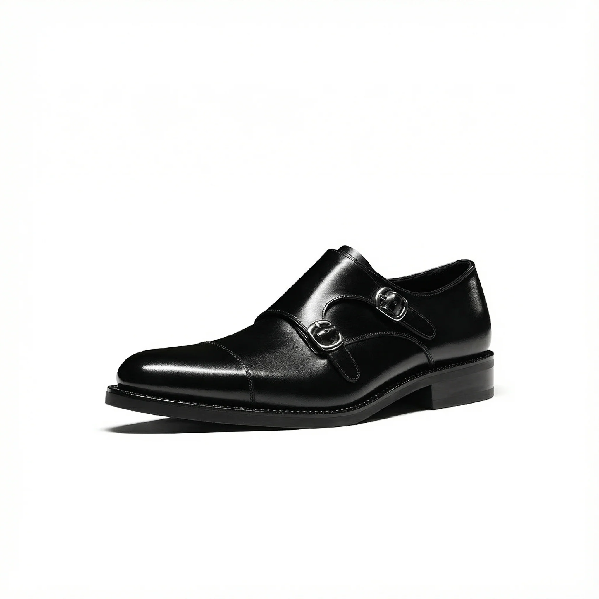 Cap-Toe Double Monk Shoes - Image 4