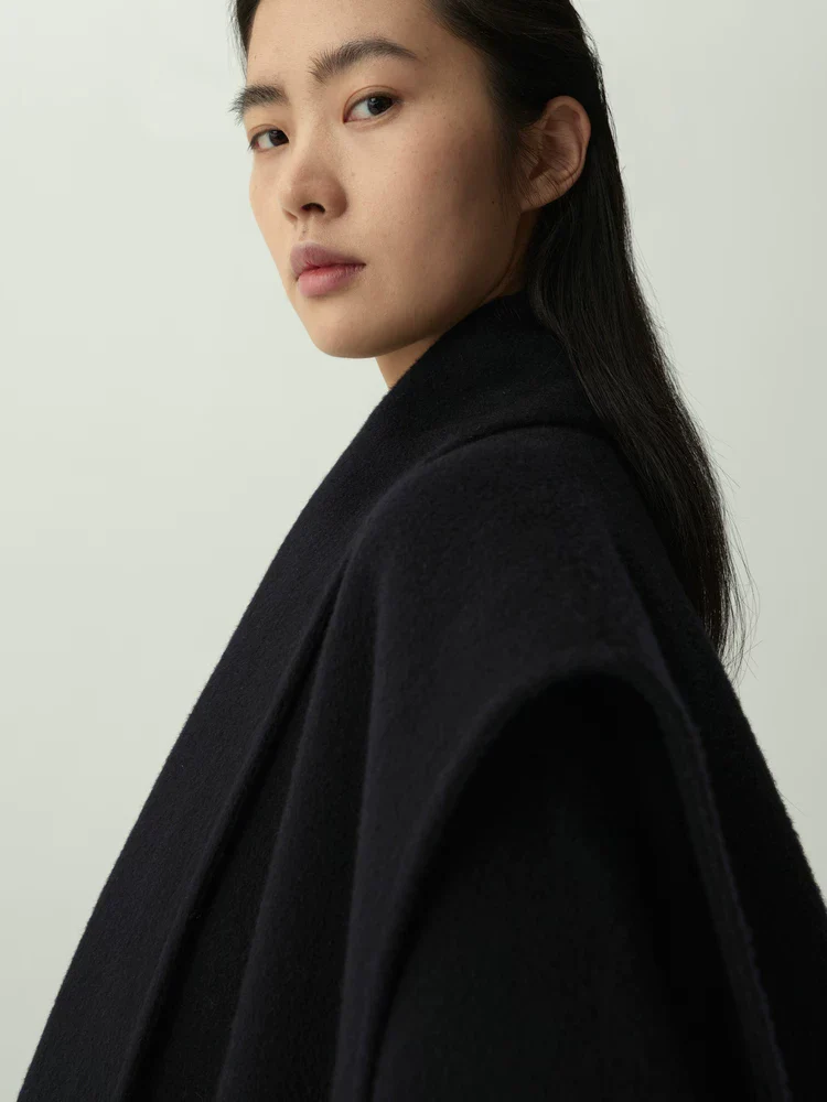 Cape Collar Wrap Coat - Image 5