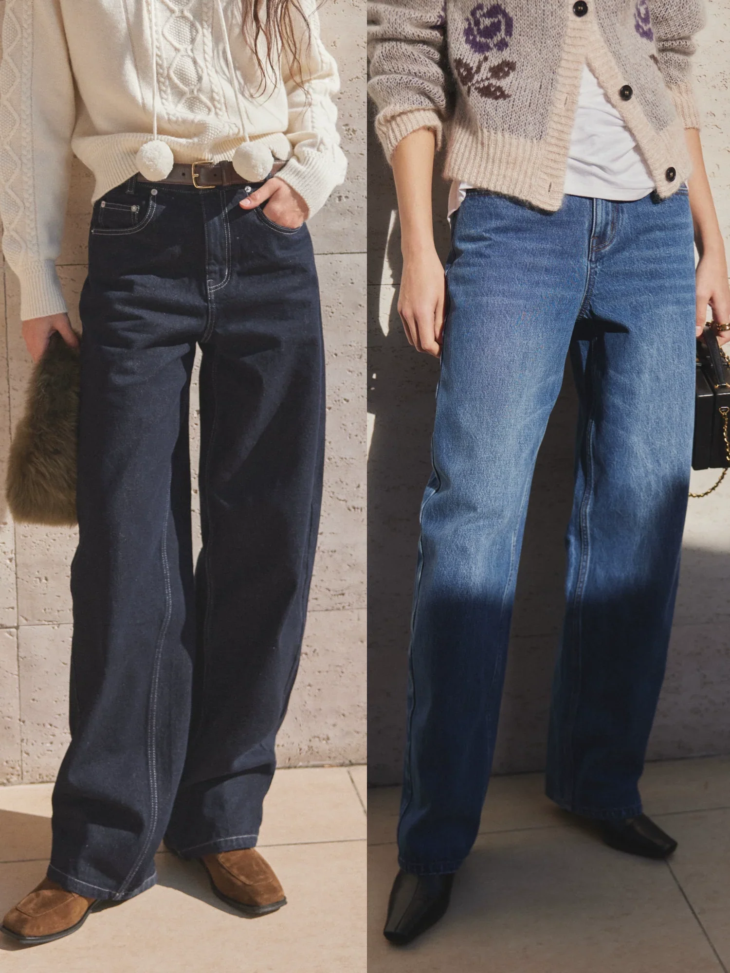 Carrot Wide-Leg Jeans