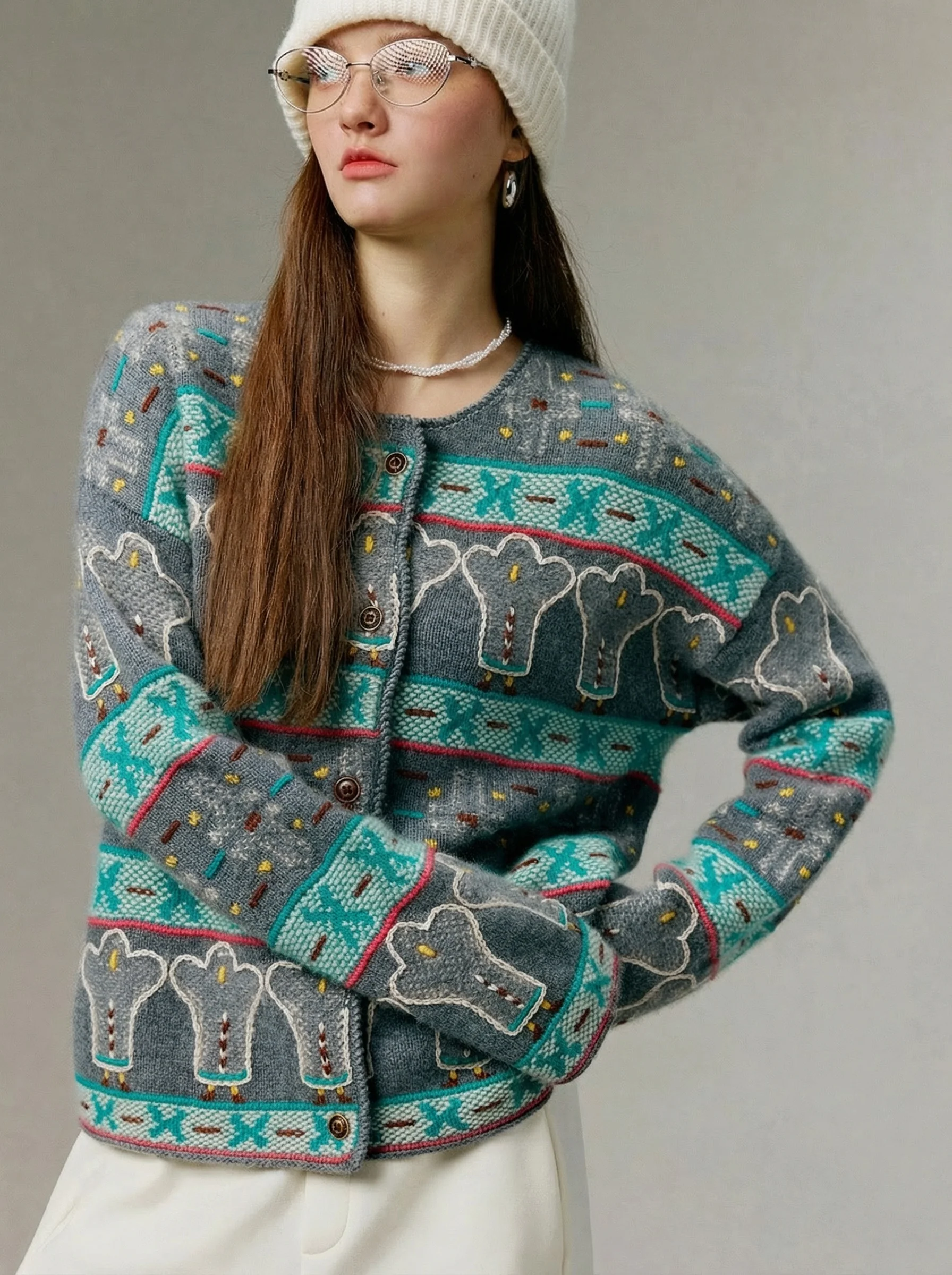Cashmere Bear Cardigan - Image 4