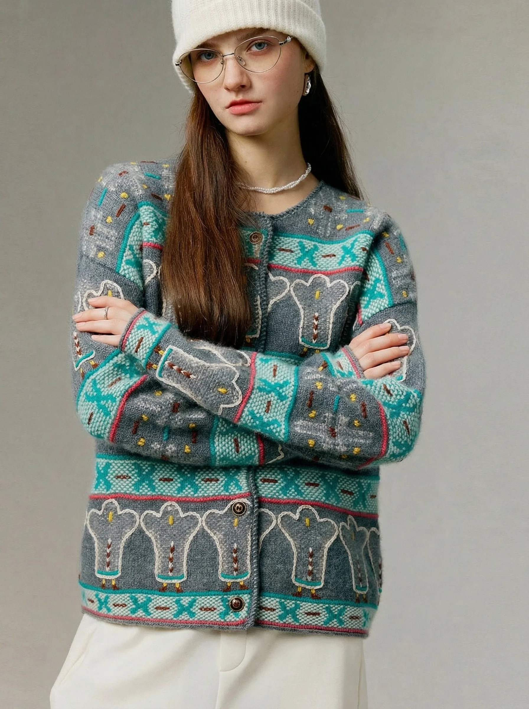 Cashmere Bear Cardigan - Image 5