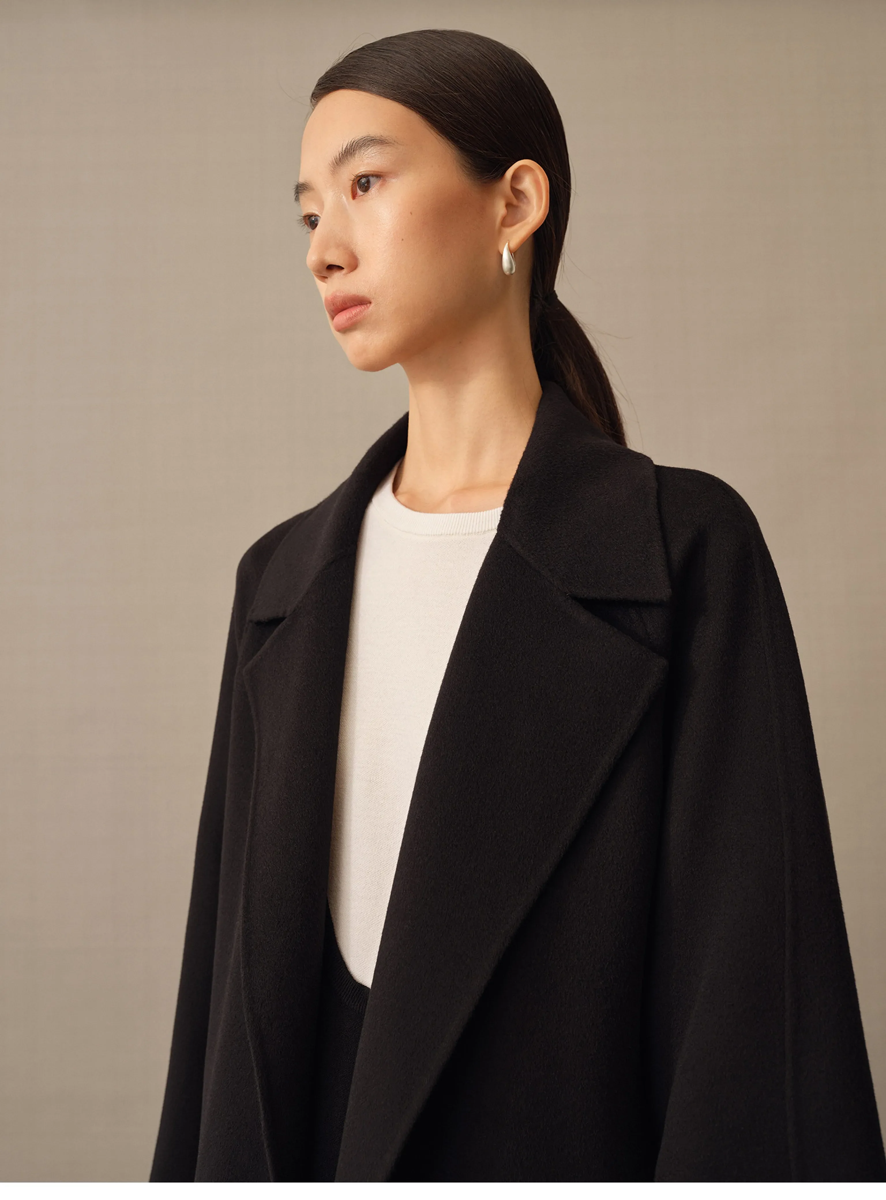 Cashmere Belted Wrap Coat - Image 6