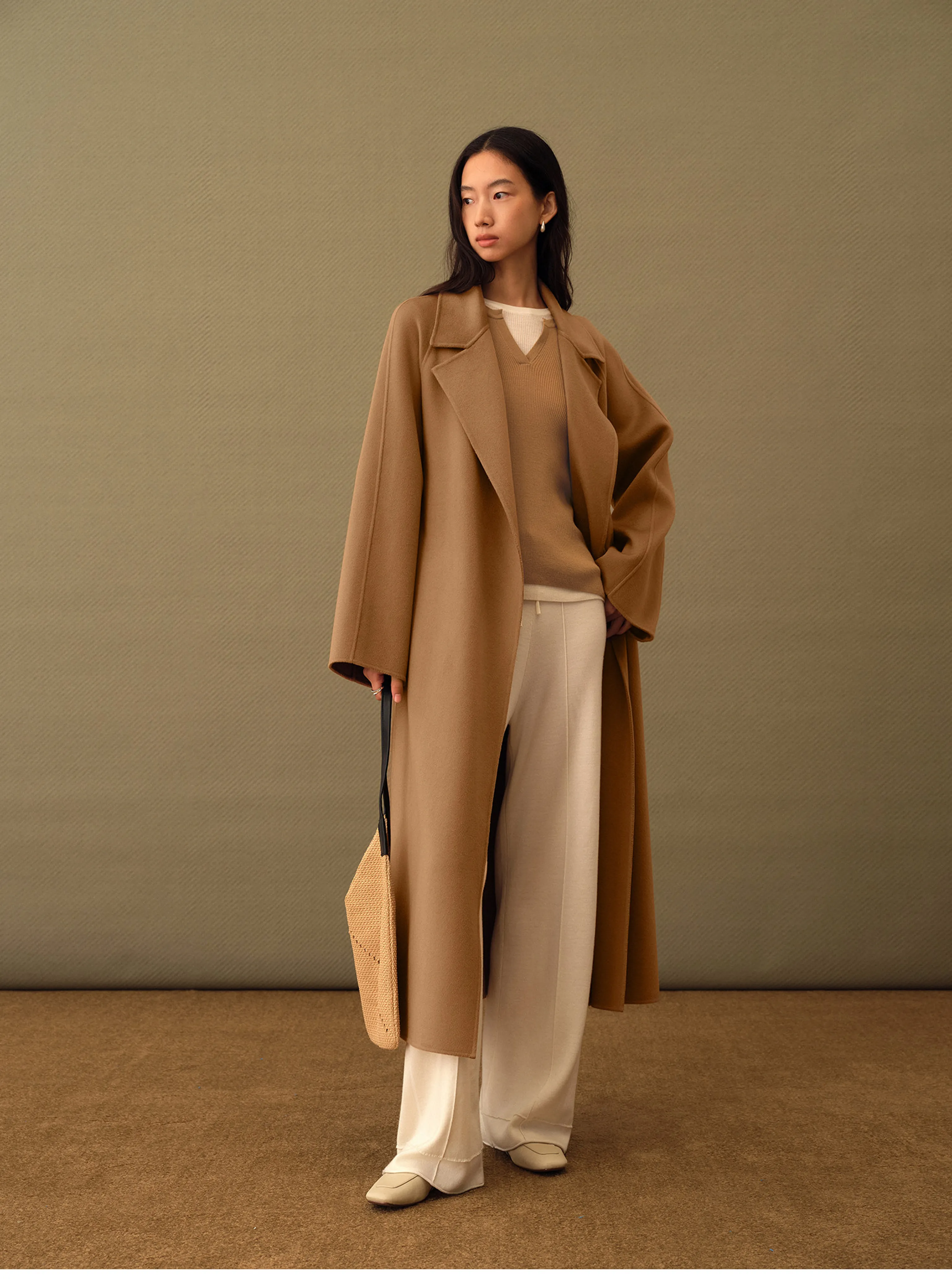 Cashmere Belted Wrap Coat - Image 8