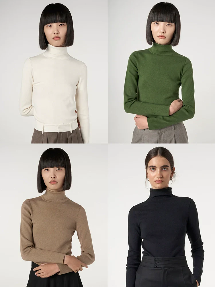 Cashmere-Blend Slim Turtleneck