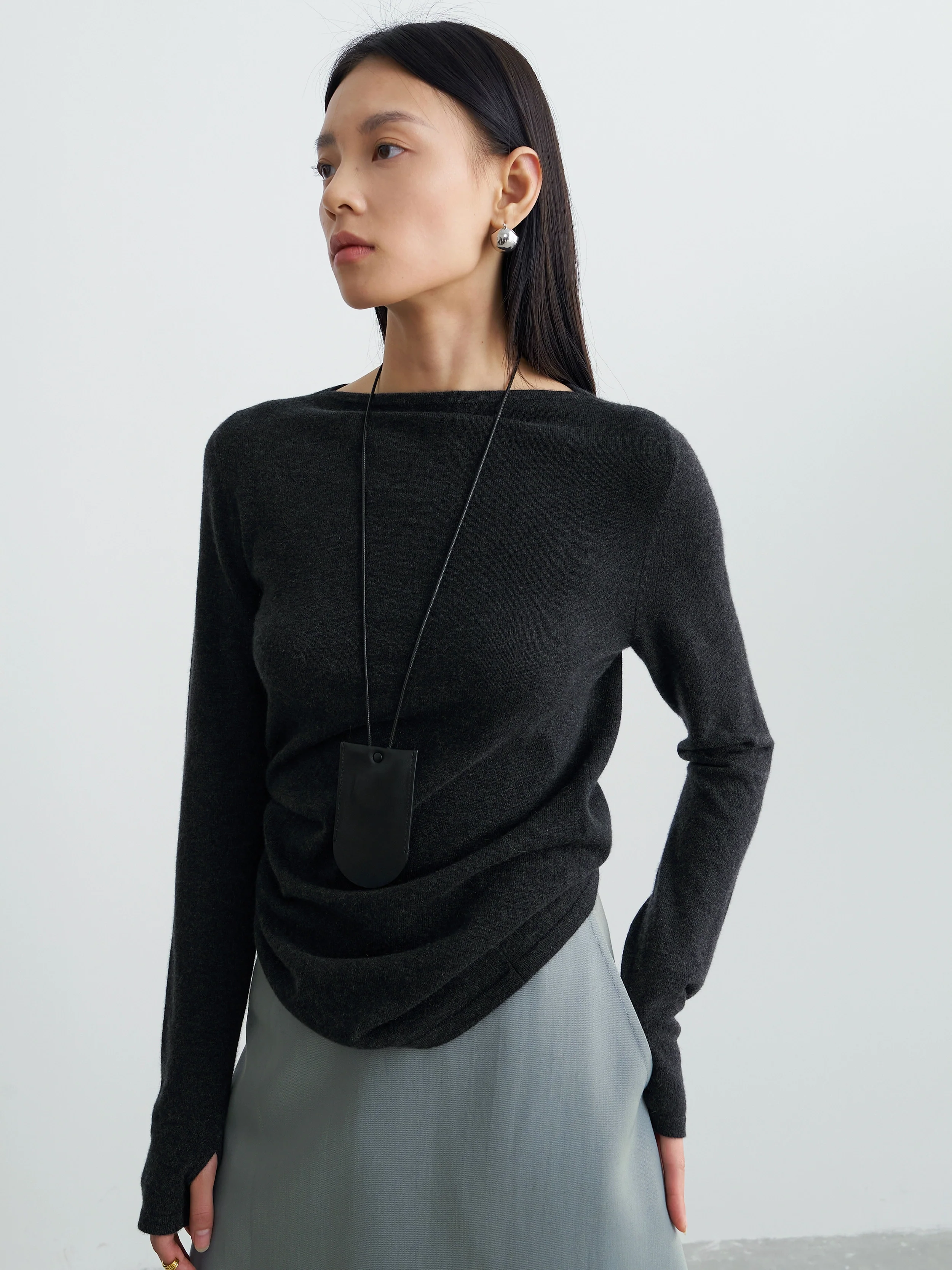 Cashmere Boat‑Neck Slim Sweater - Image 7
