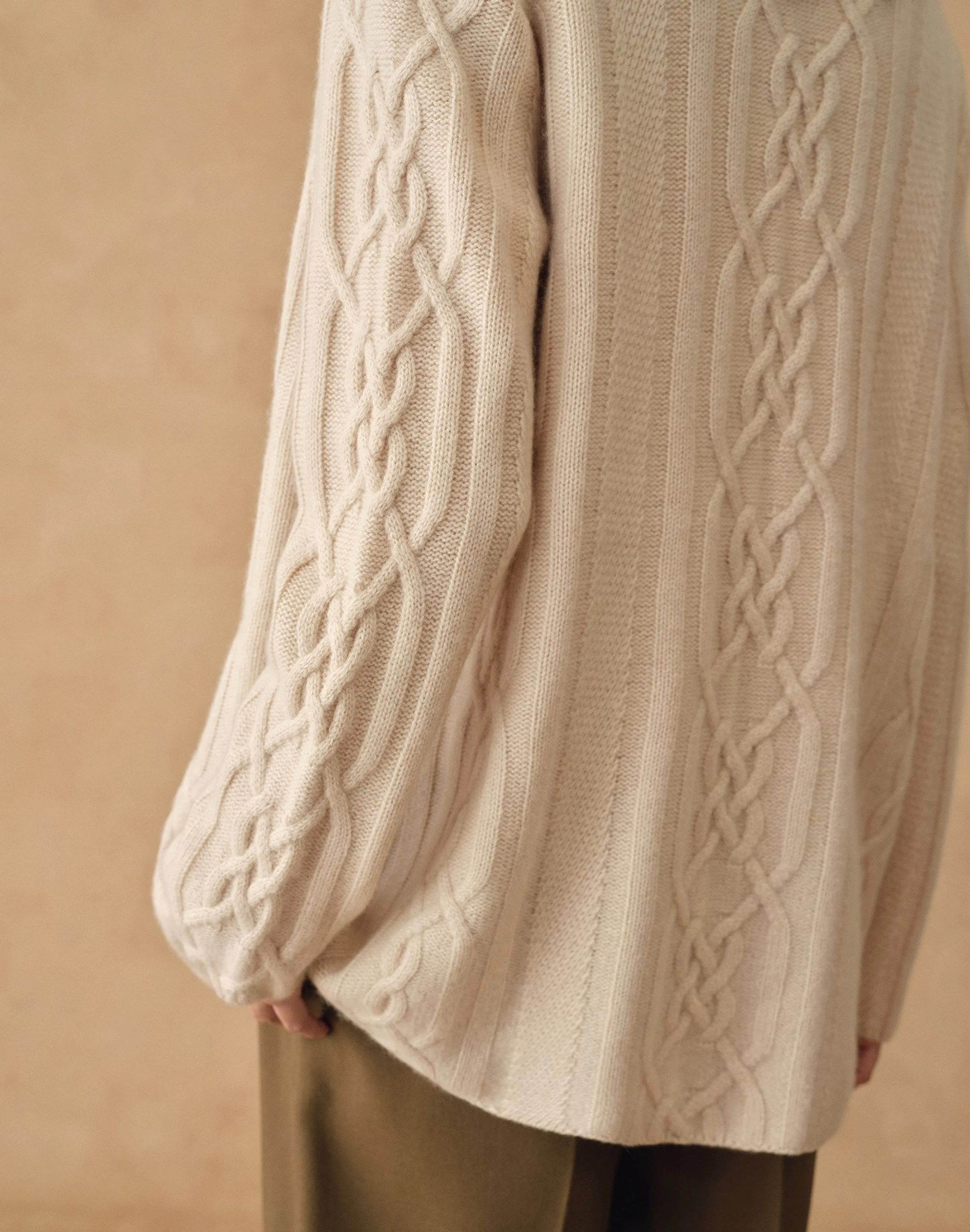 Cashmere Cable-Knit Cardigan and Vest Set - Image 4