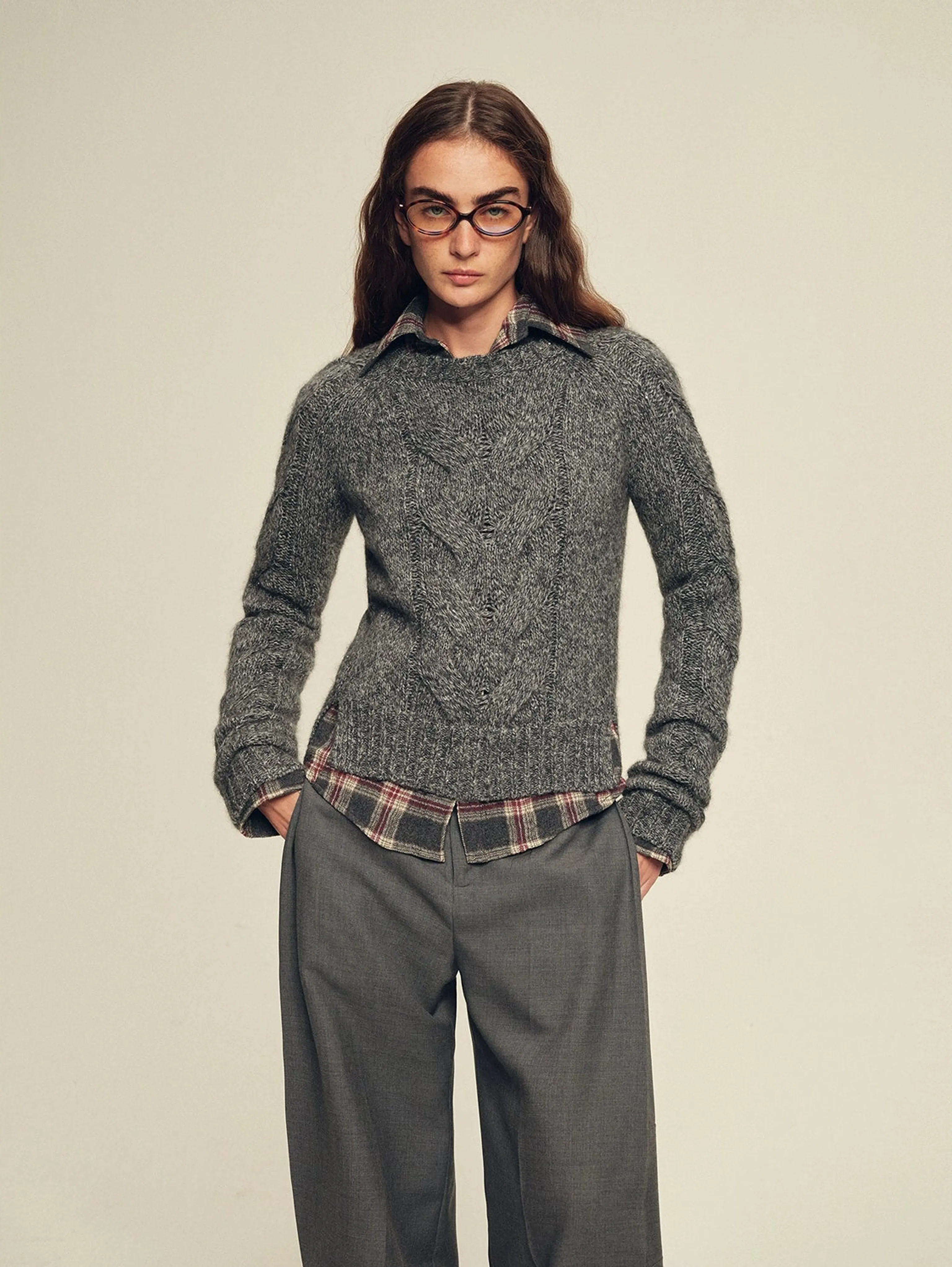 Cashmere Merino Cable Crew - Image 6