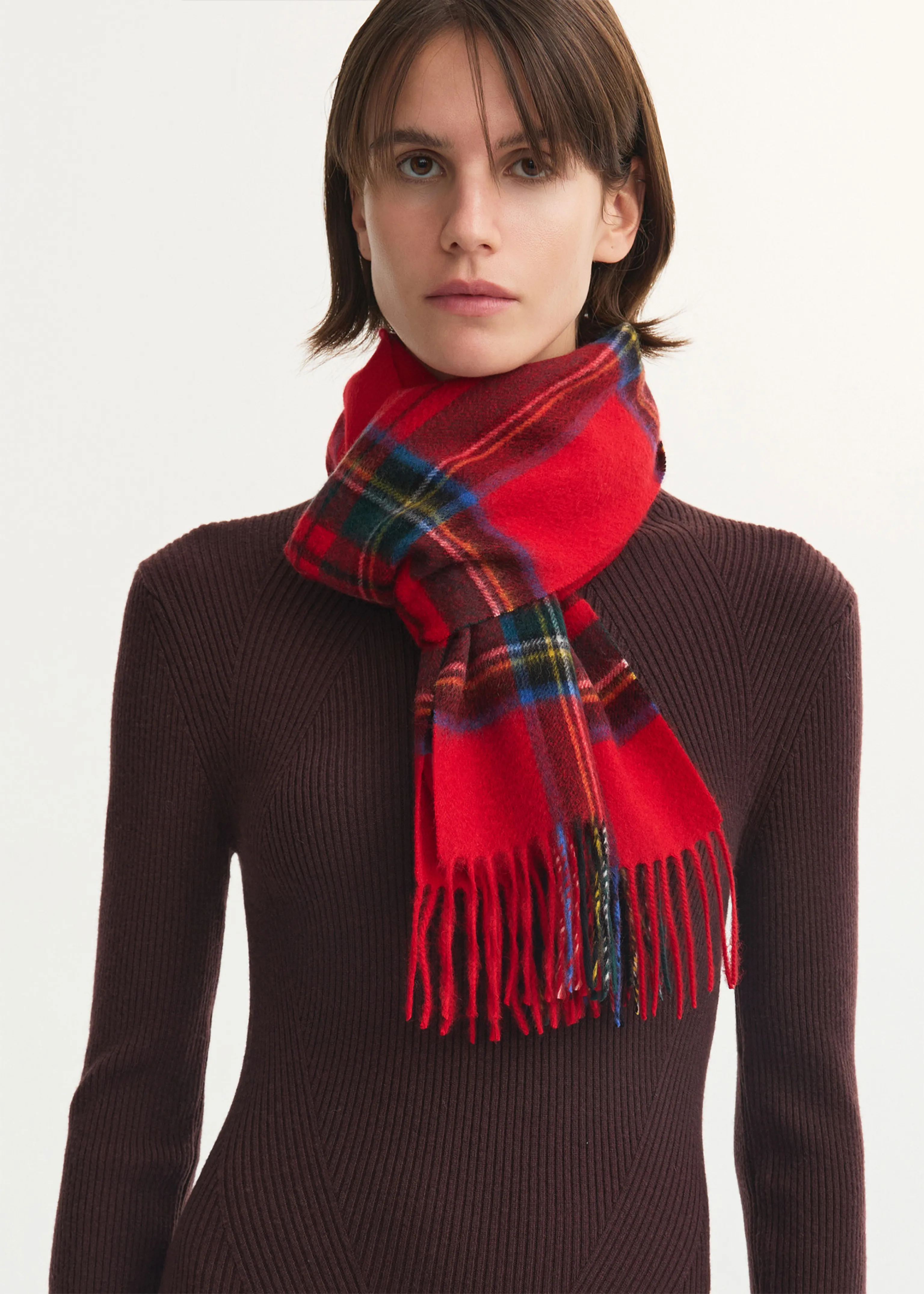 Cashmere Tartan Scarf - Image 2