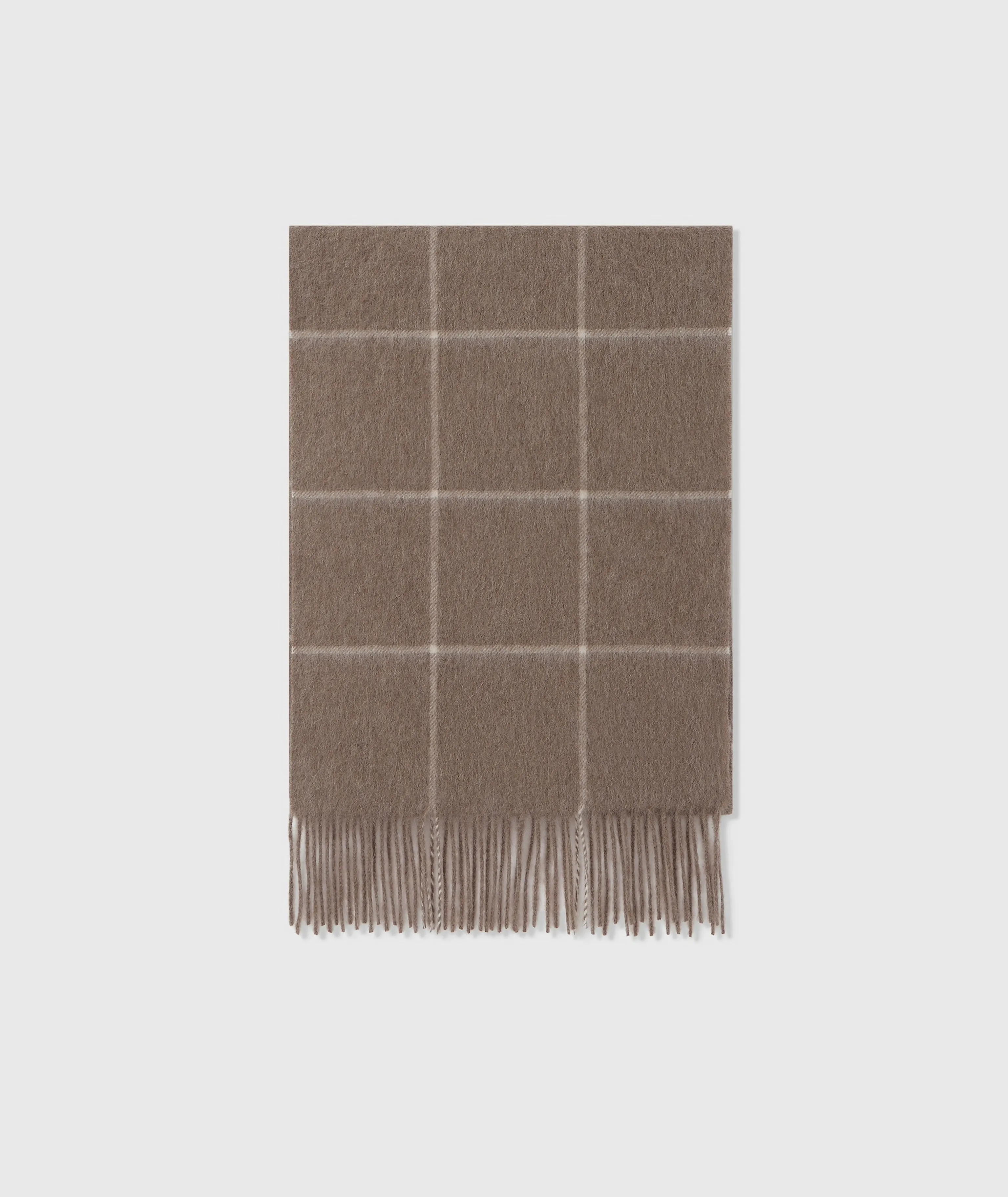 Cashmere Windowpane Scarf - Image 7