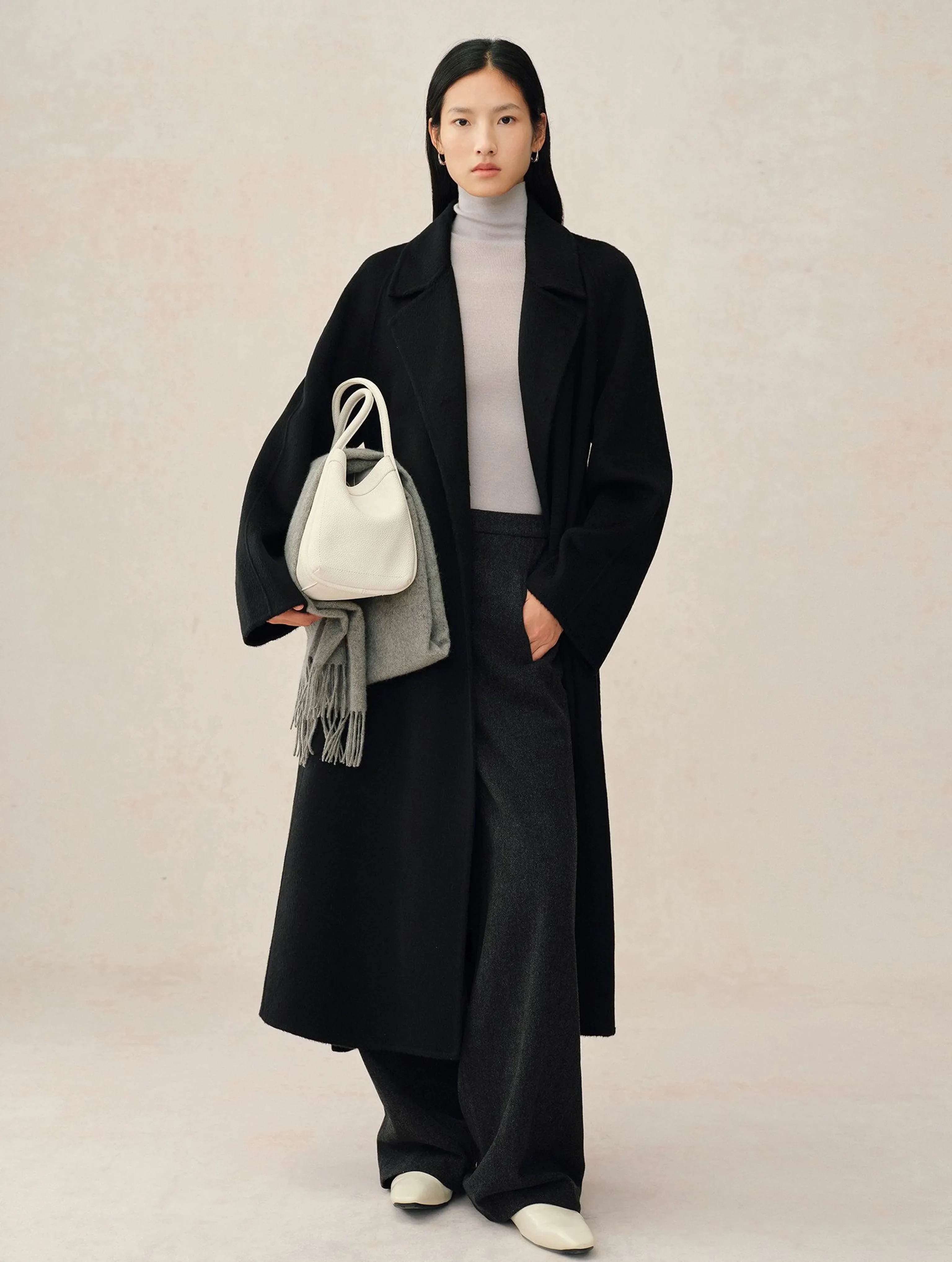 Cashmere-Wool Knit Wide-Leg Trousers - Image 4