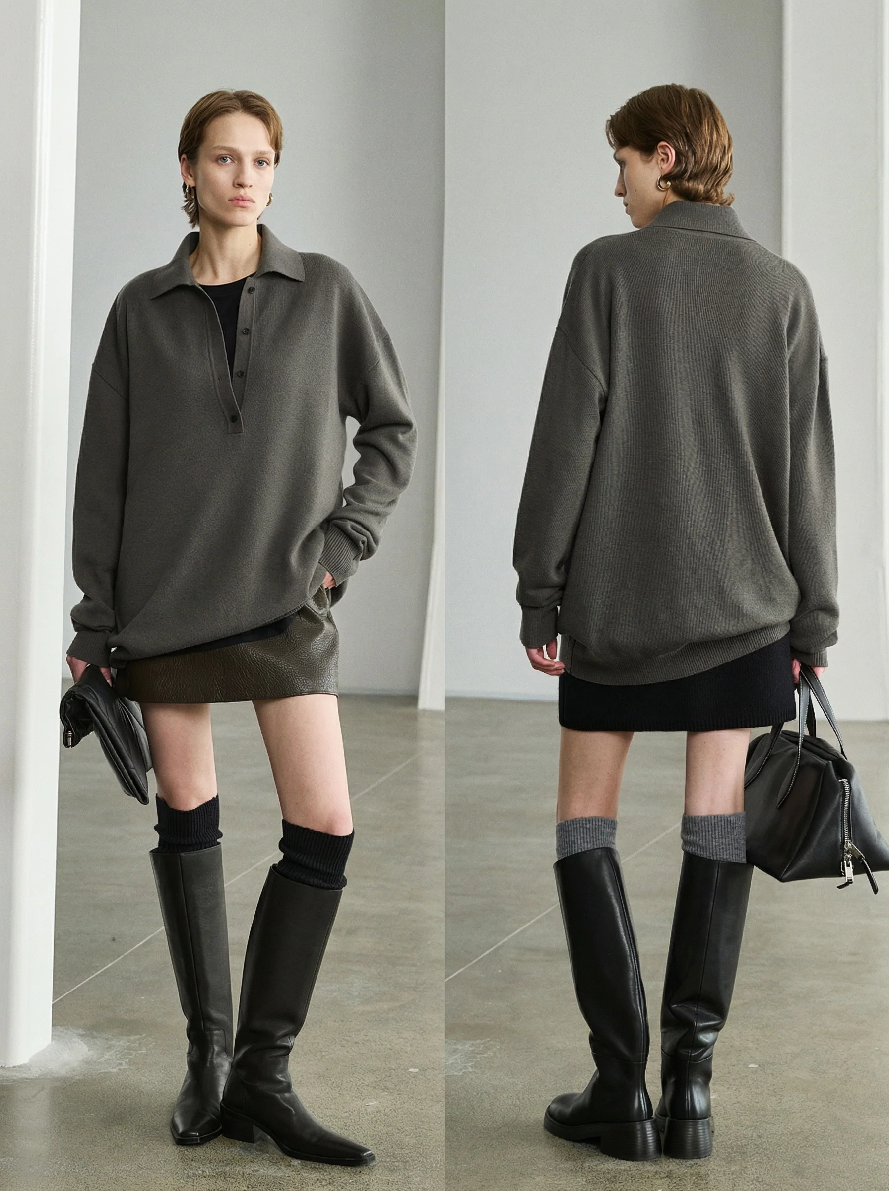 Cashmere Wool Polo Sweater - Image 3