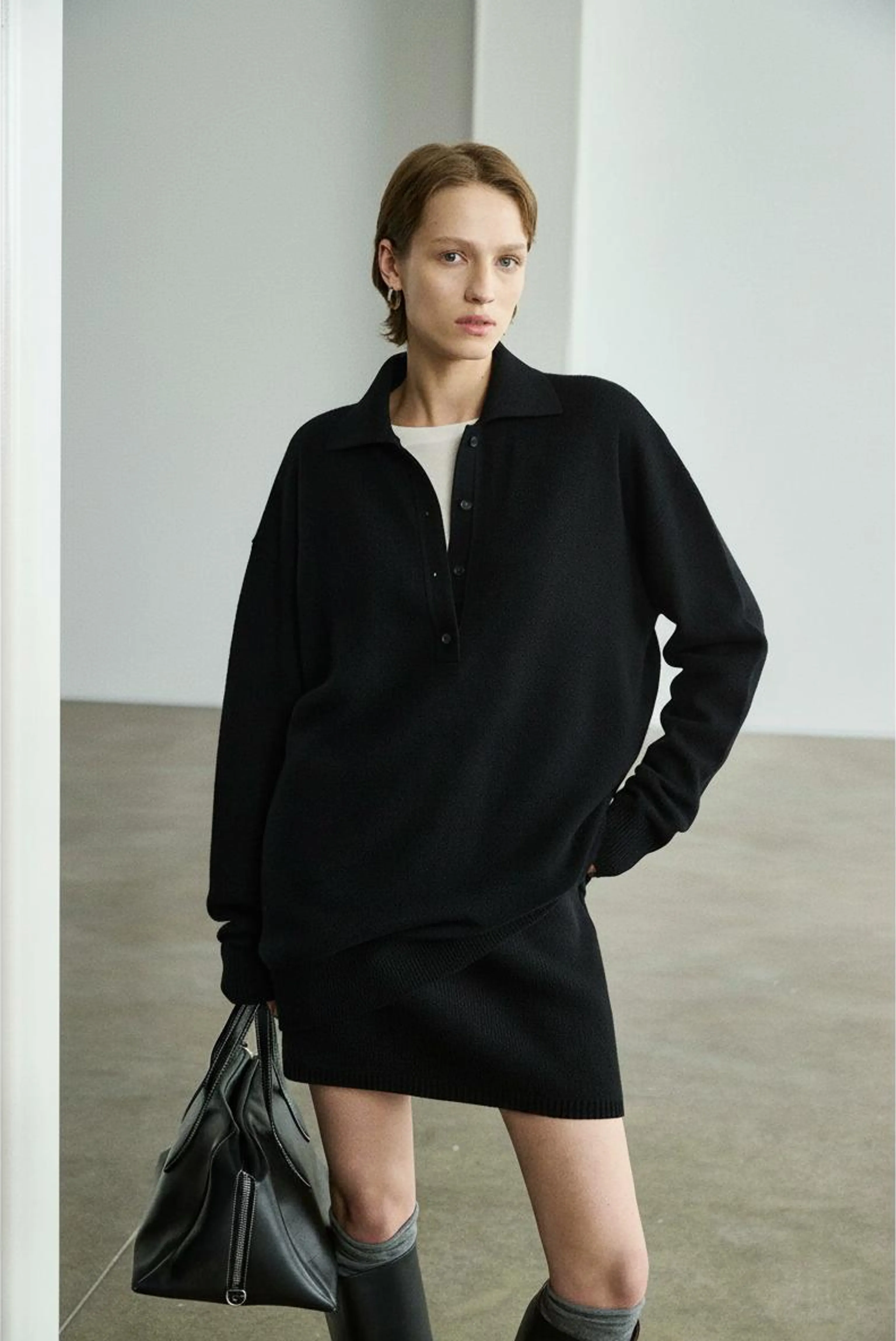 Cashmere Wool Polo Sweater - Image 4